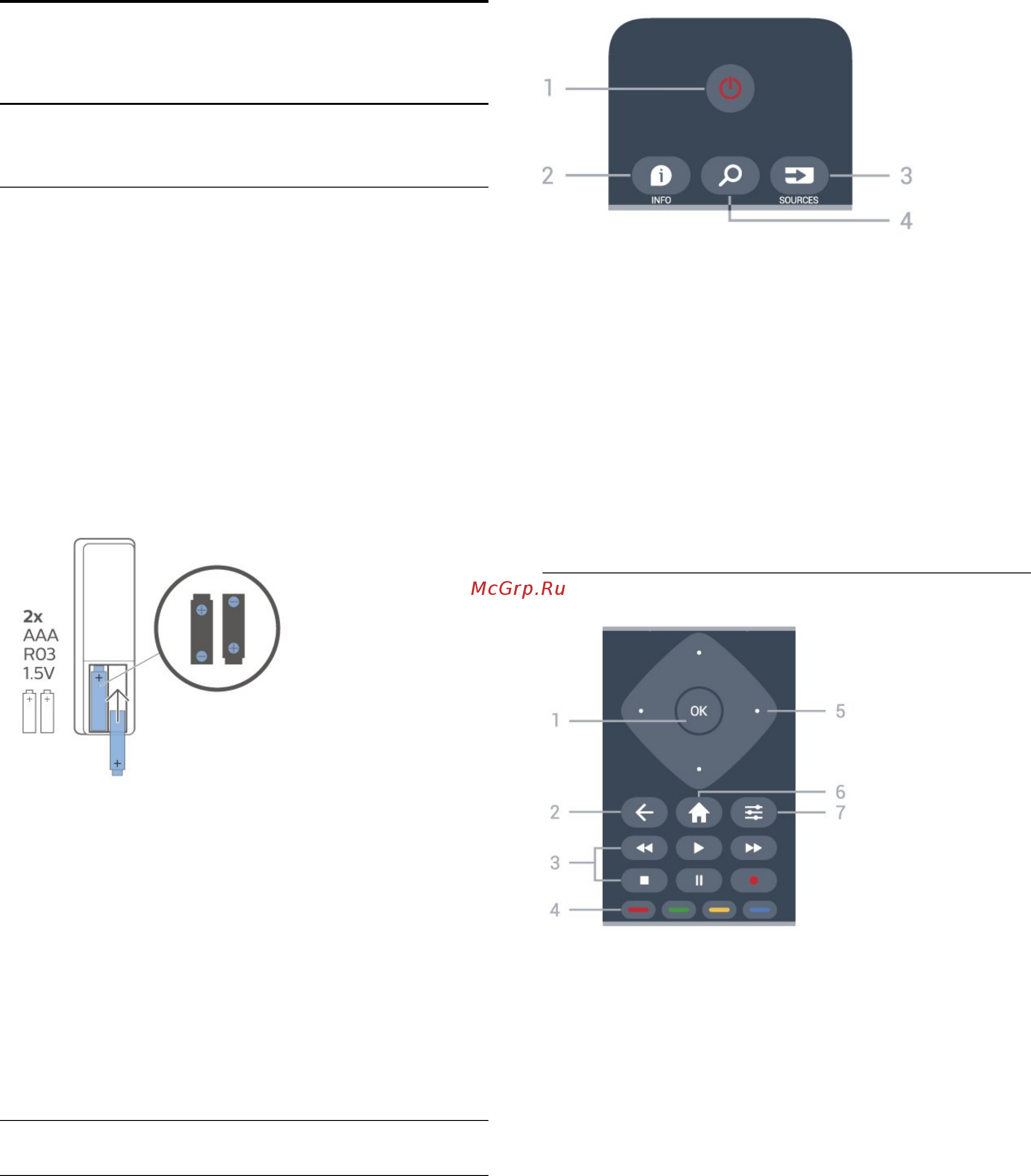 Philips 58PUS7605 [7/67] Пульт ду