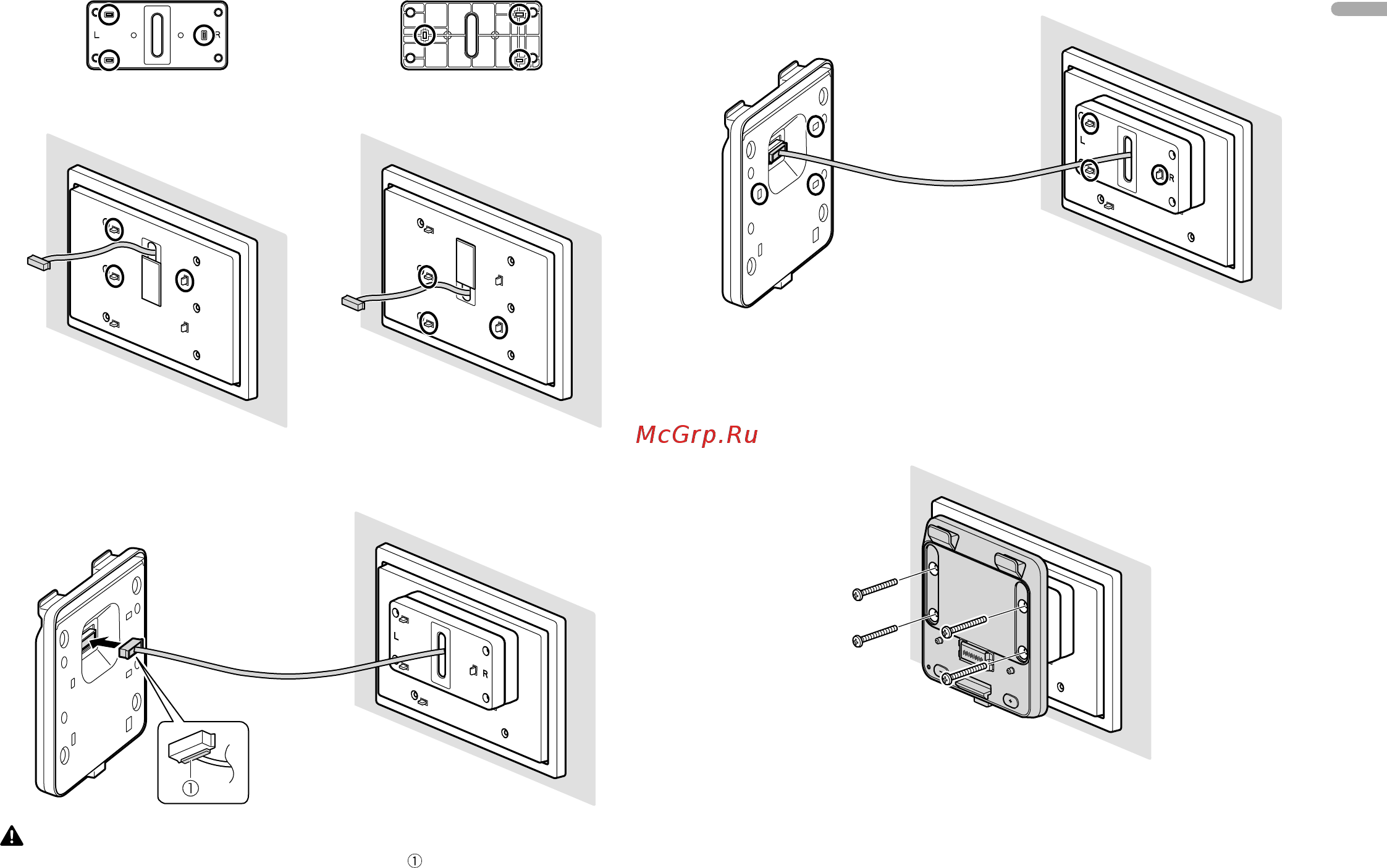 Pioneer STH-80BT [7/104] Align the main unit with the slots on the back of the holder and push the cable back into the main unit 3 fixing points