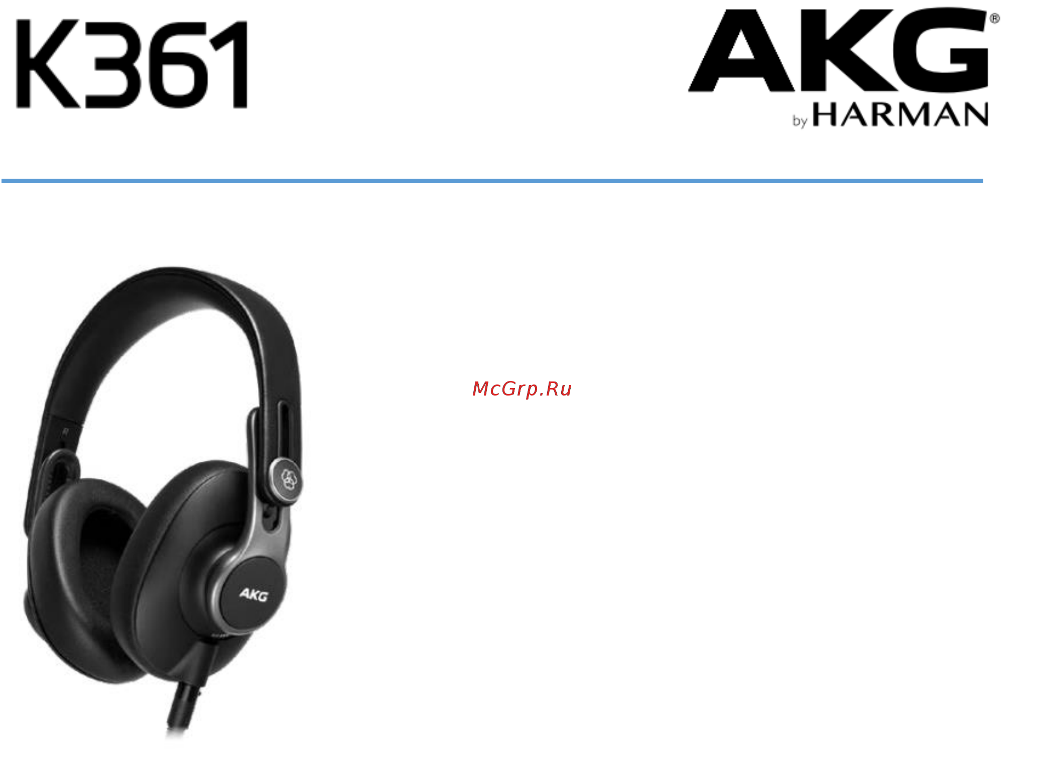 AKG K361 Инструкция по эксплуатации онлайн