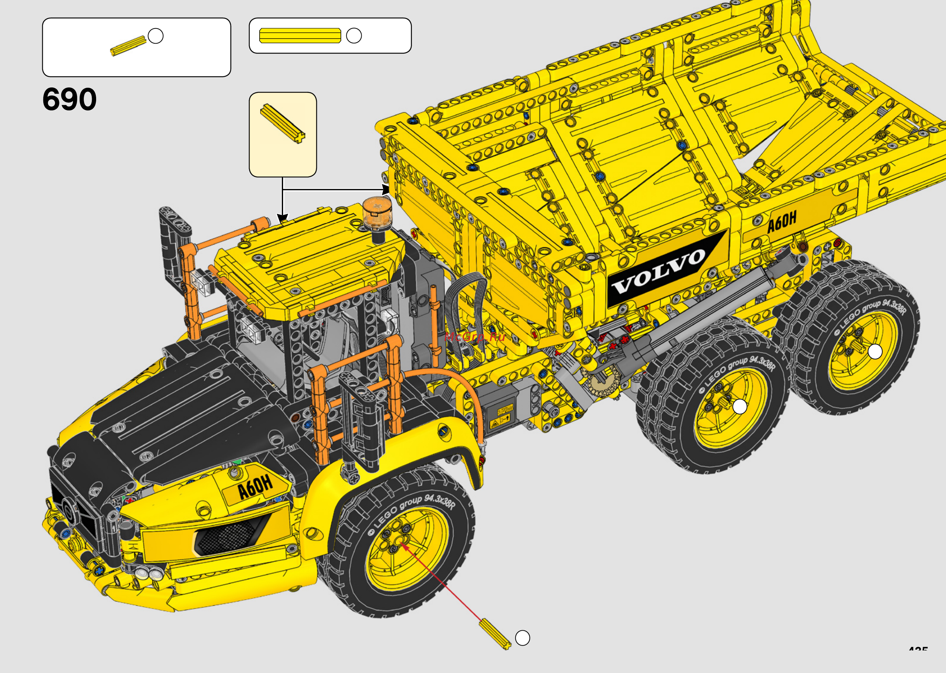 Lego Technic: Самосвал Volvo (42114) Инструкция по эксплуатации онлайн [435/456] 556215