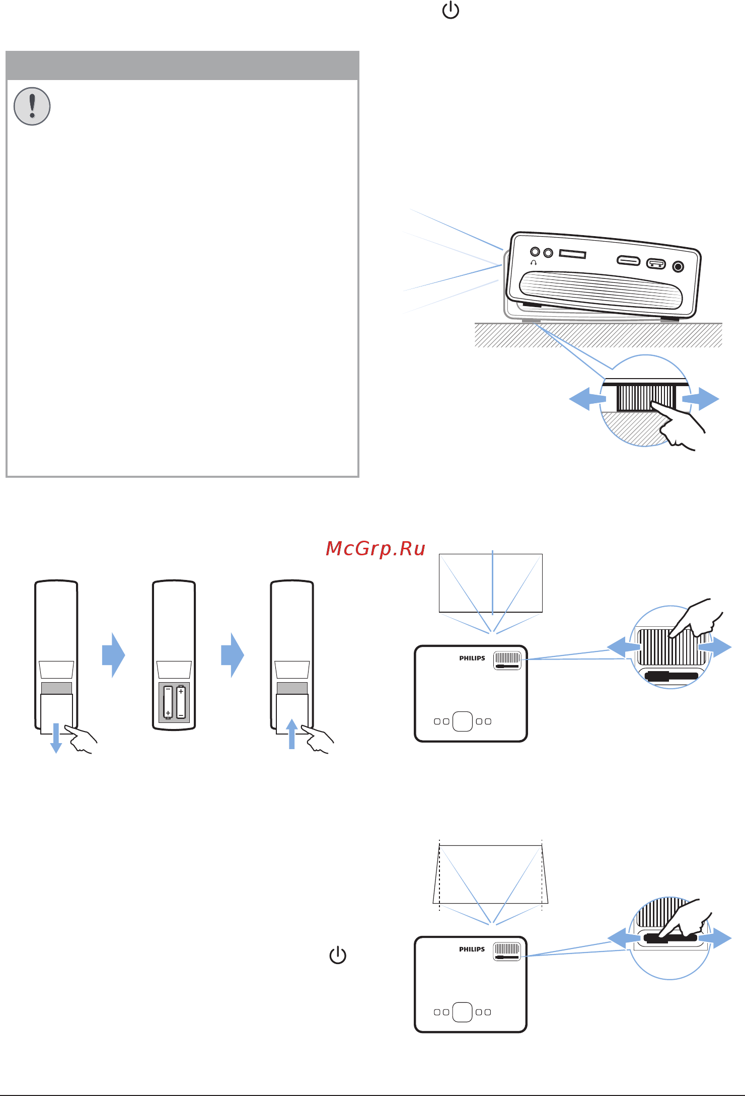 Philips NeoPix Easy NPX440/INT [9/20] Включениеинастройка устройства