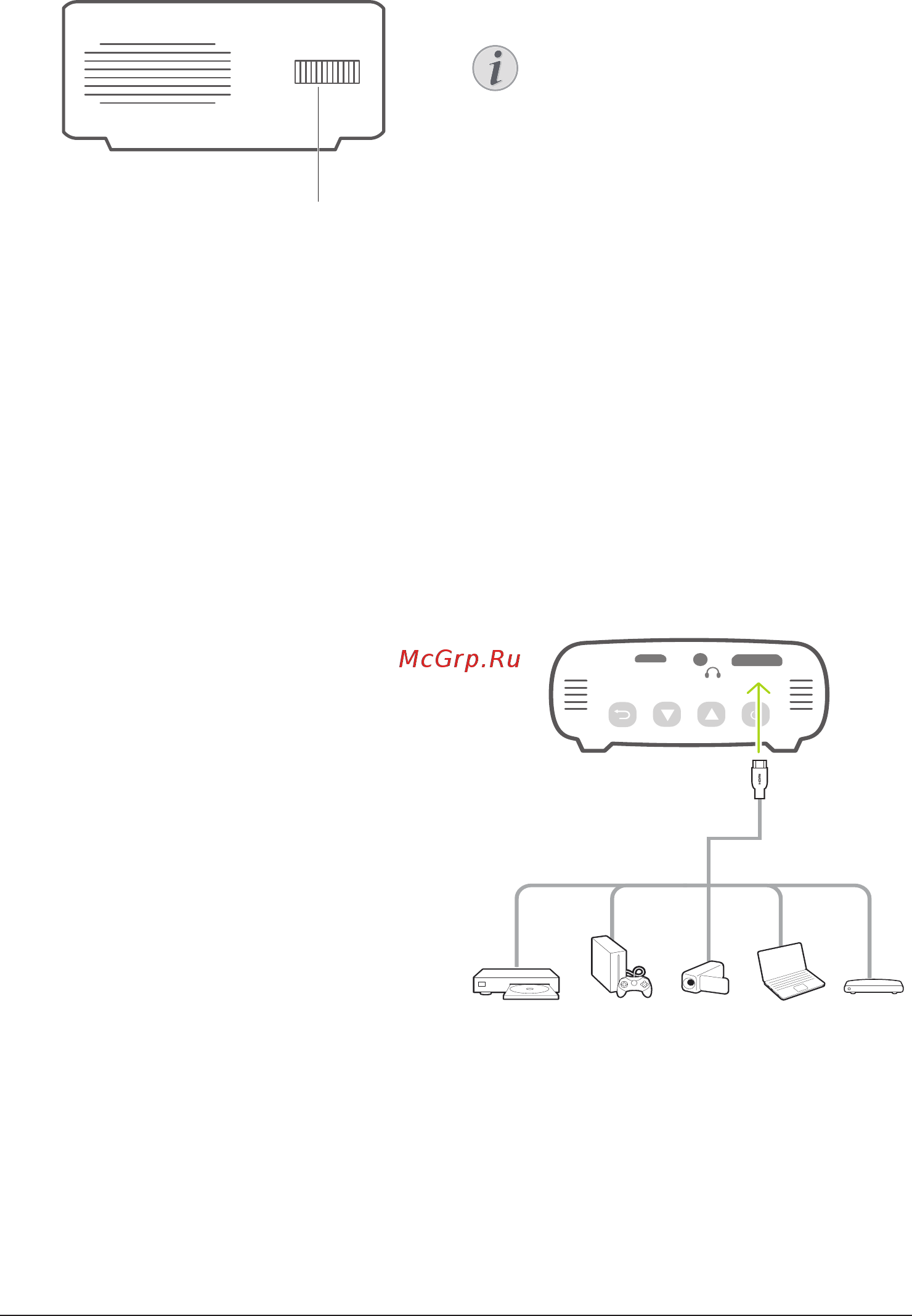 Philips PicoPix Micro PPX320/INT [6/17] Подключение