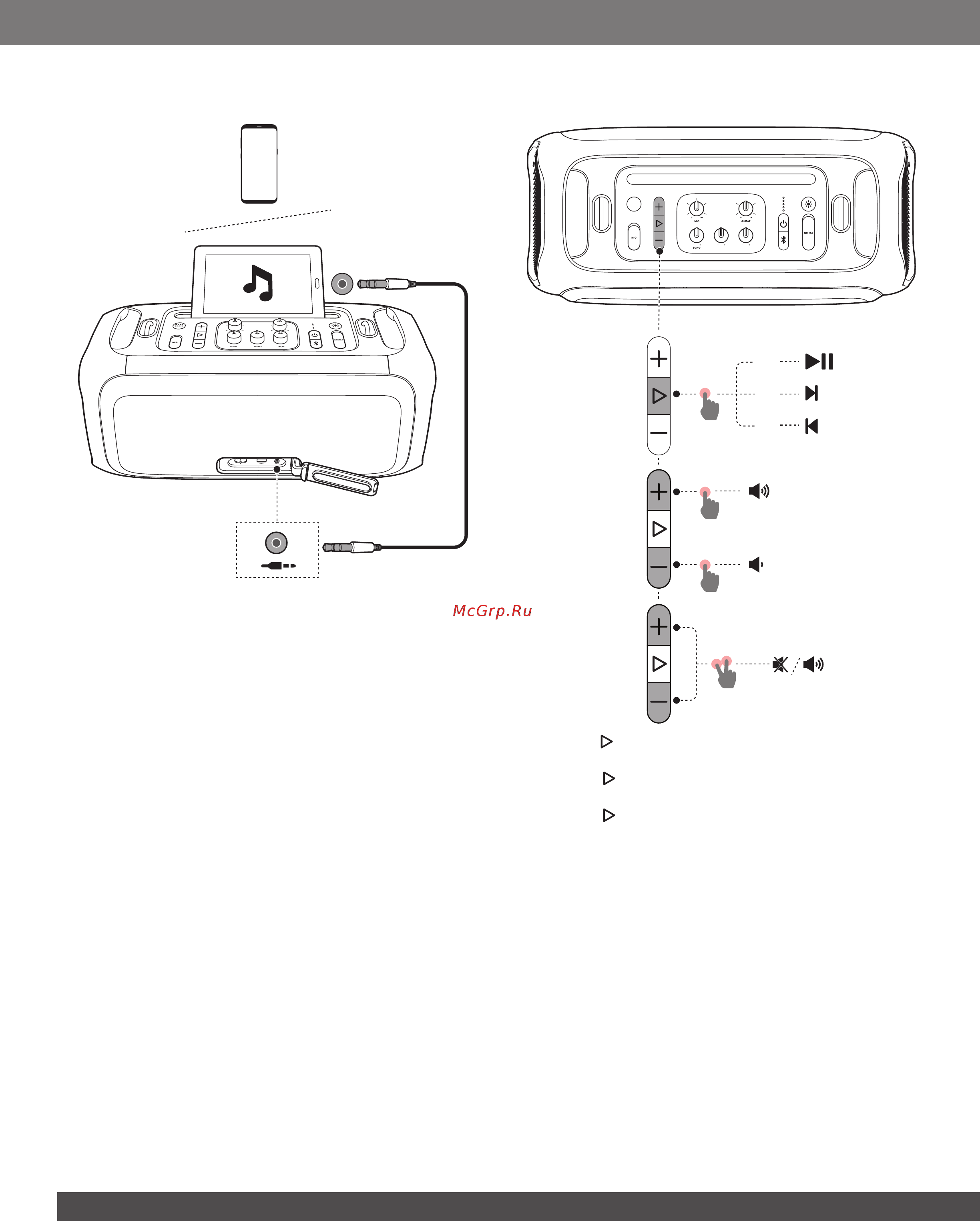 JBL PartyBox On-The-Go [10/17] Подключение aux