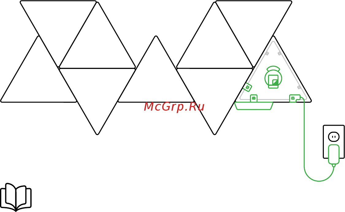 Nanoleaf Shapes Triangles Mini Start.Kits(NL48-5002TW-5PK) Инструкция по эксплуатации онлайн [4/56] 556323