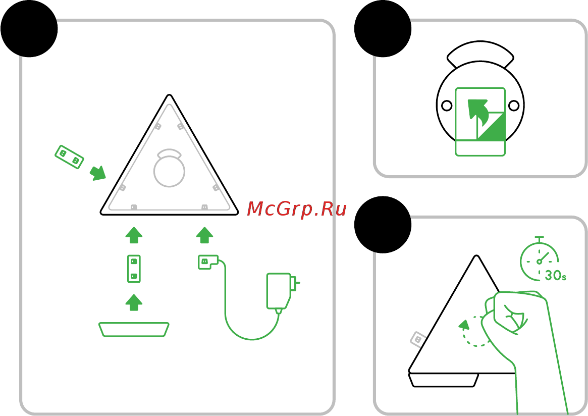 Nanoleaf Shapes Triangles Mini Start.Kits(NL48-5002TW-5PK) Инструкция по эксплуатации онлайн [7/56] 556323