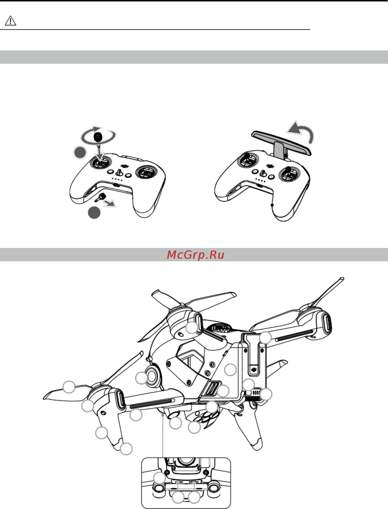 DJI FPV FD1W4K 8GB [10/78] Подготовка пульта дистанционного управления