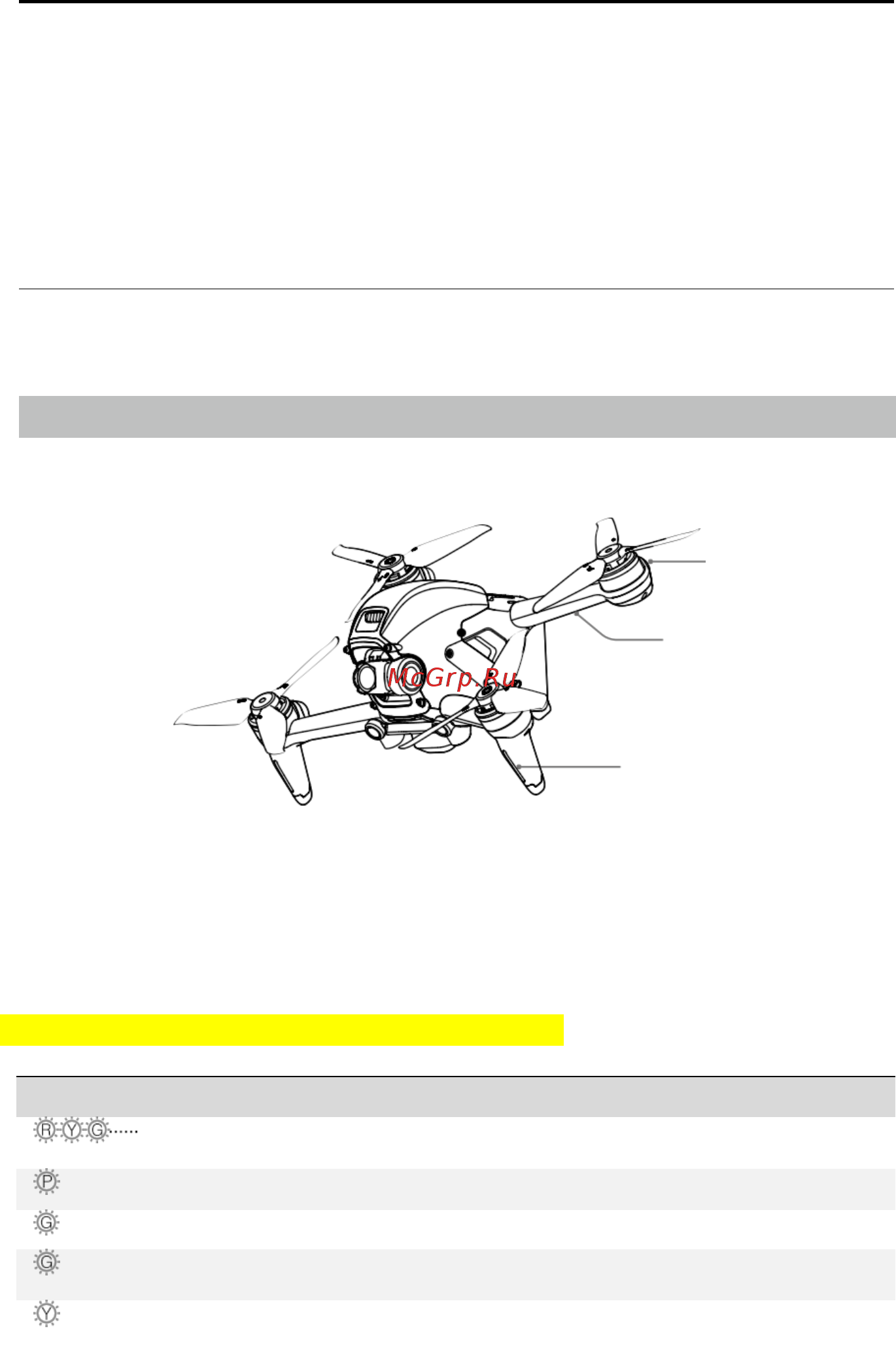 DJI FPV FD1W4K 8GB [19/78] Индикатор состояния квадрокоптера