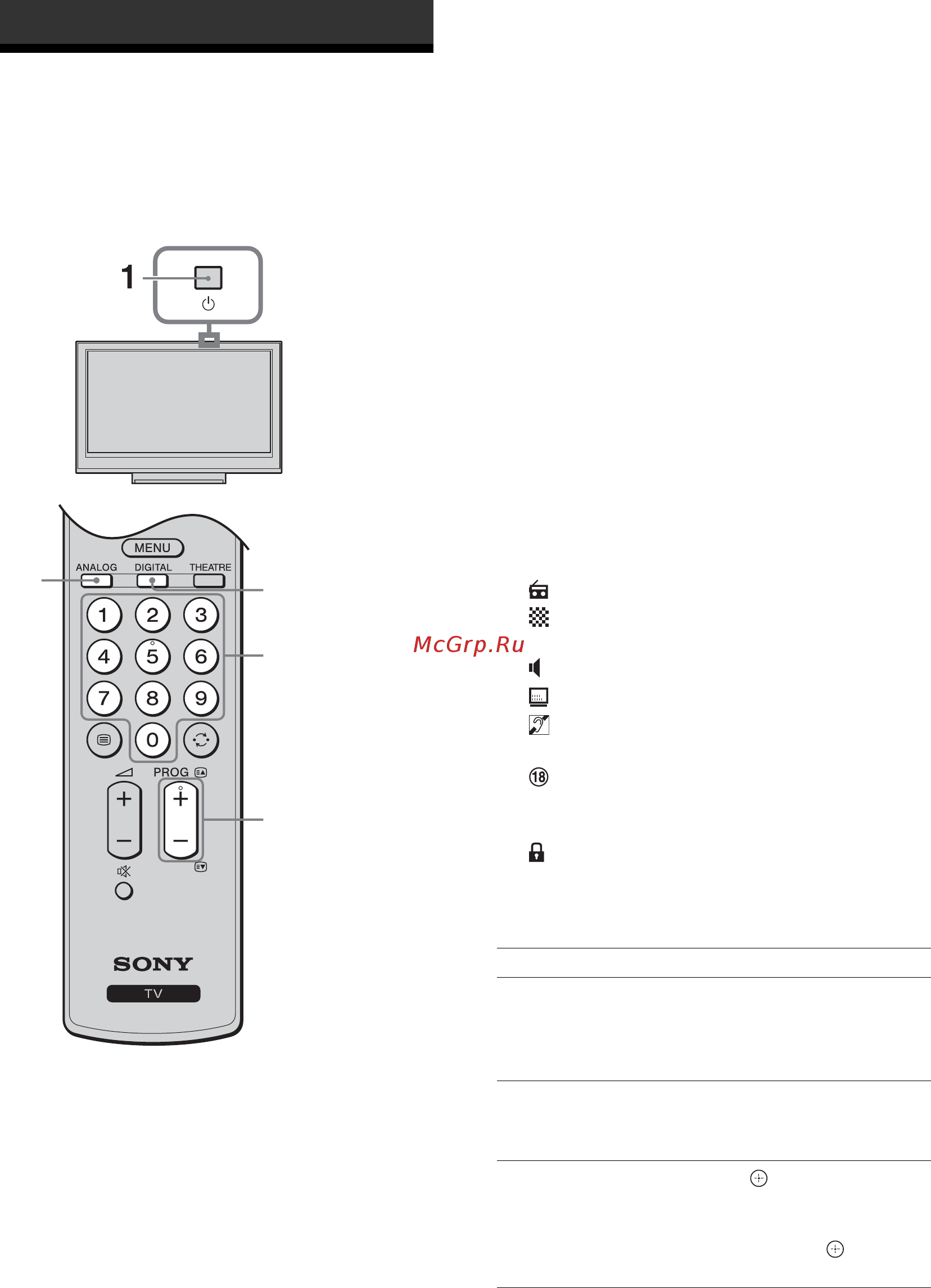 Sony KDL-26 U3000 [12/35] Просмотр телевизионных программ