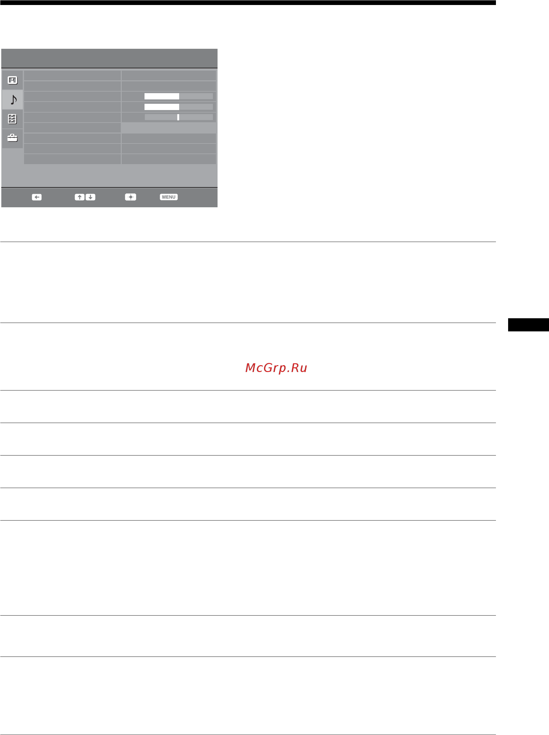 Sony KDL-26 L4000 [151/227] Sound adjustment menu