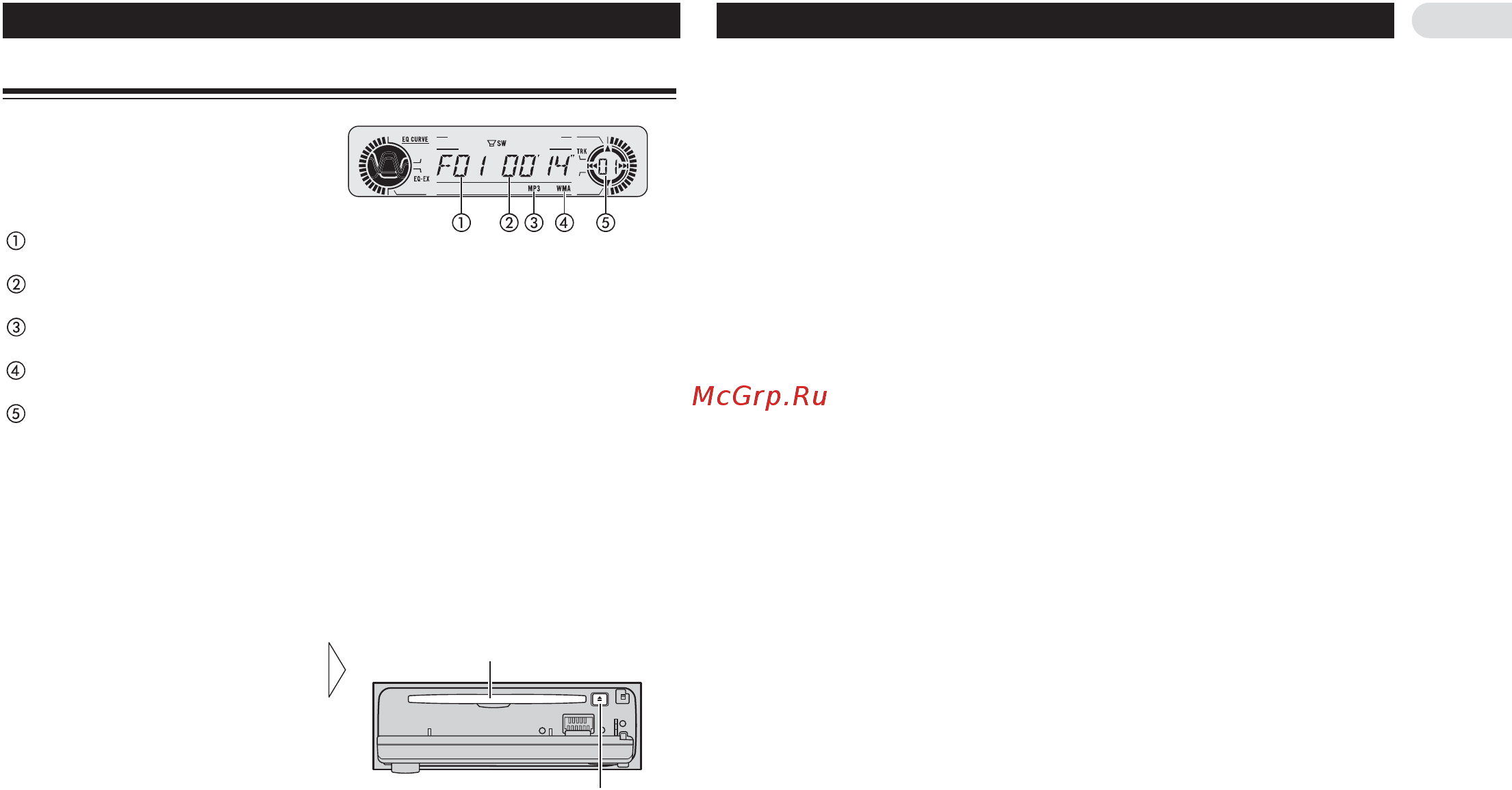 Pioneer DEH-P5630 MP [19/40] Mp3 wma wav плейер