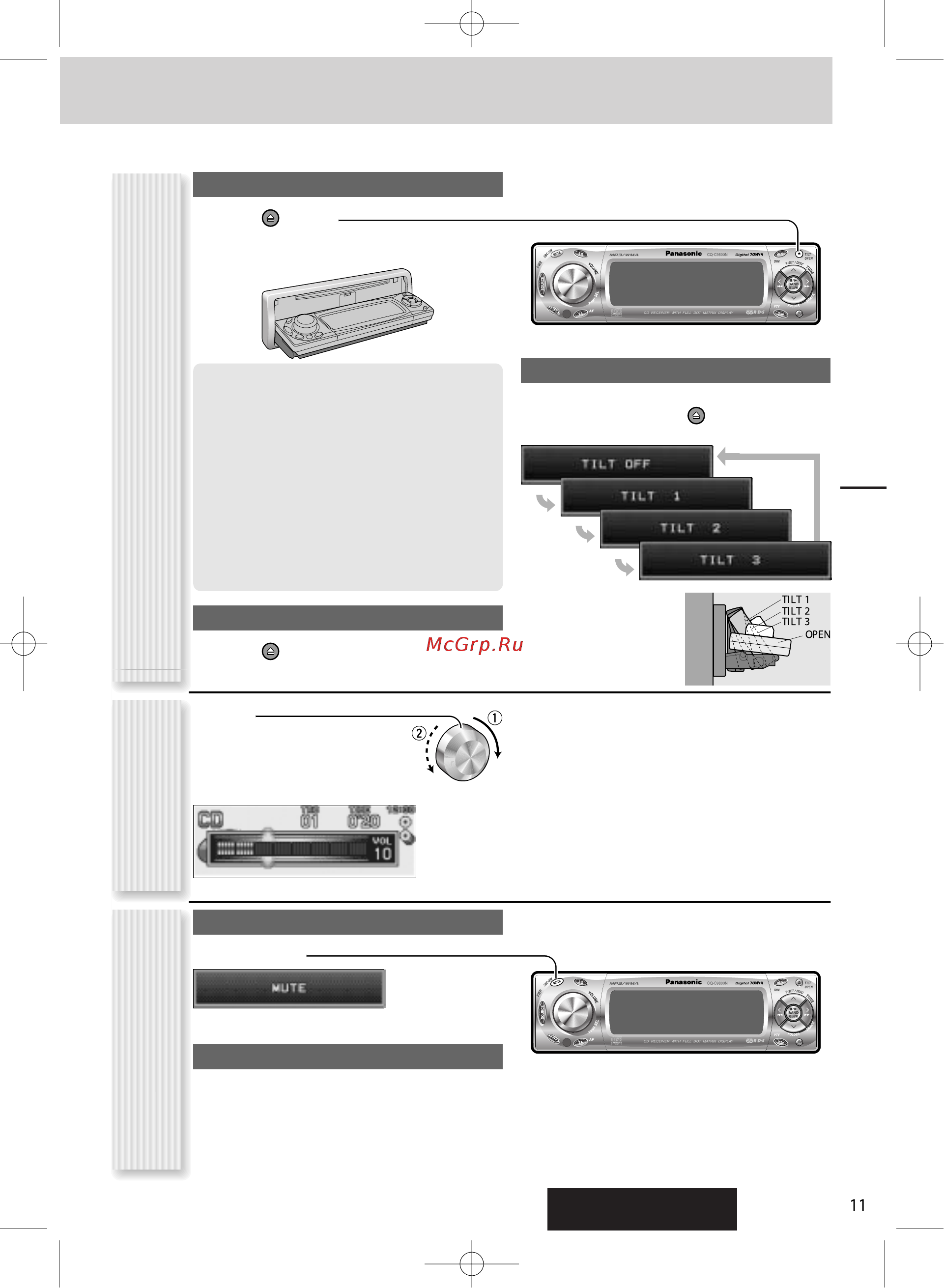Panasonic CQ-C9800 N [11/44] Основные операции