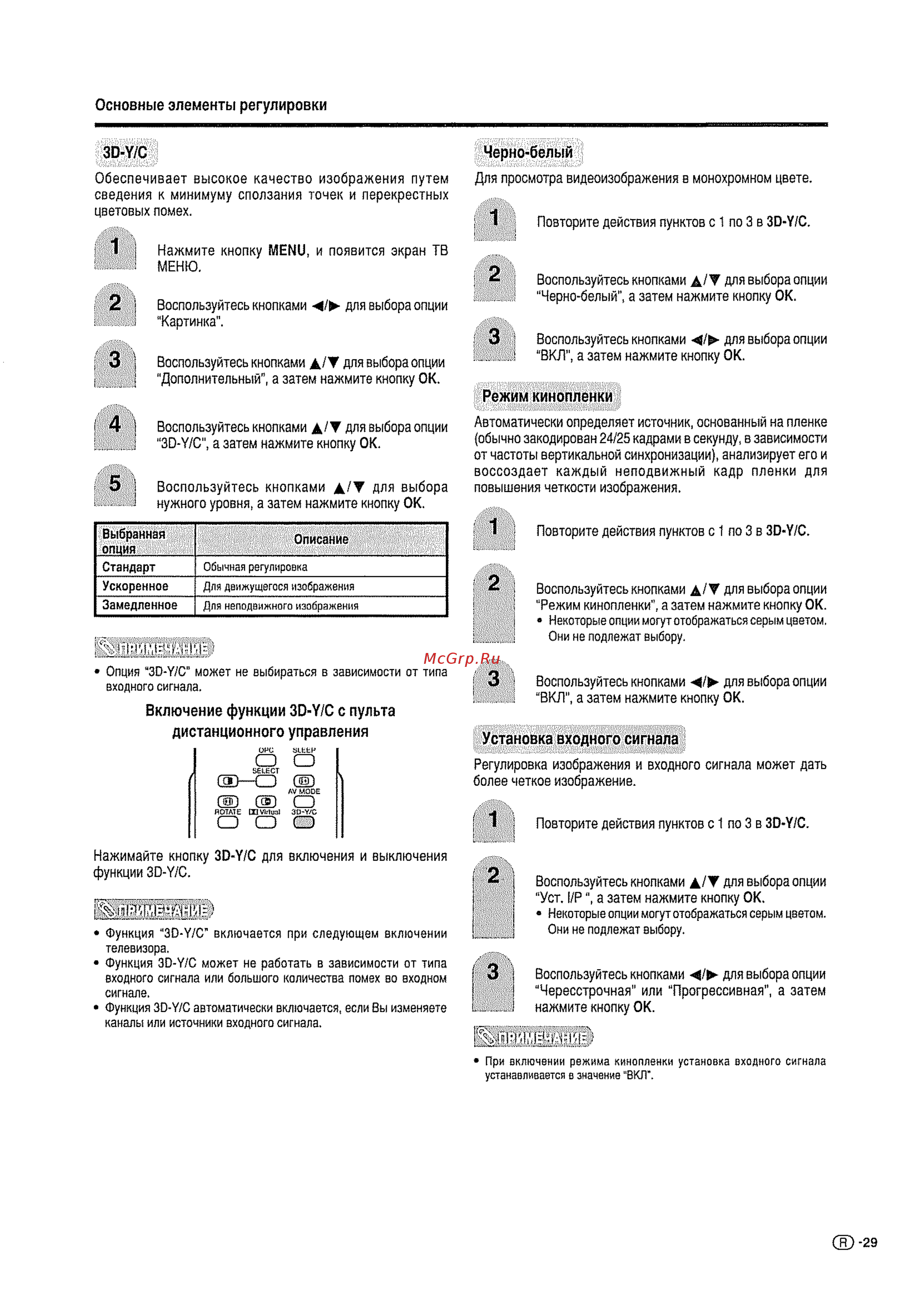 Sharp LC-32 GA4E [31/64] Включение функции 3d y c с пульта