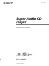 Sony SCD-XA9000 ES/N Инструкция по эксплуатации