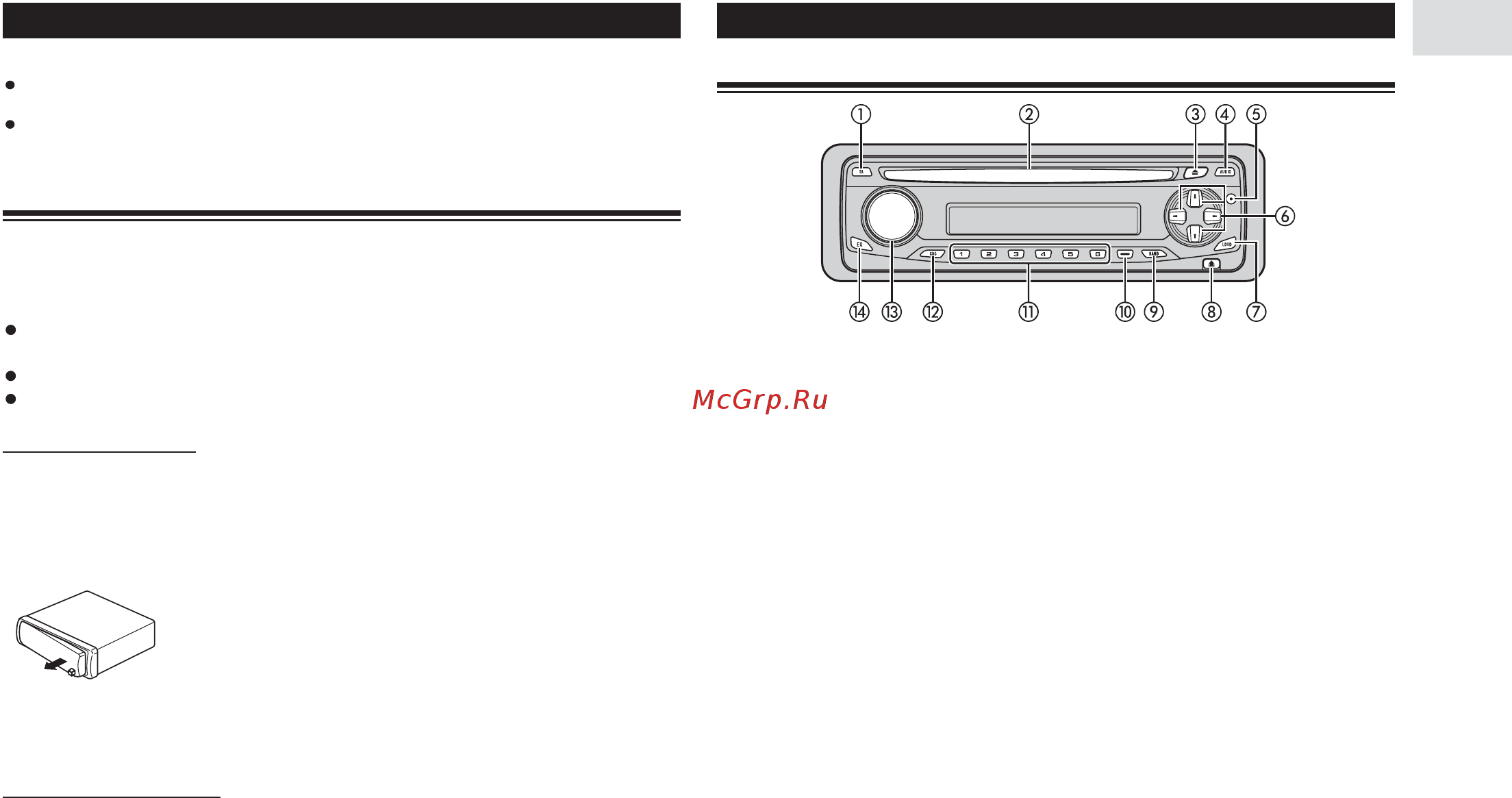 Pioneer DEH-4700 MP [7/24] Перед началом эксплуатации что есть что