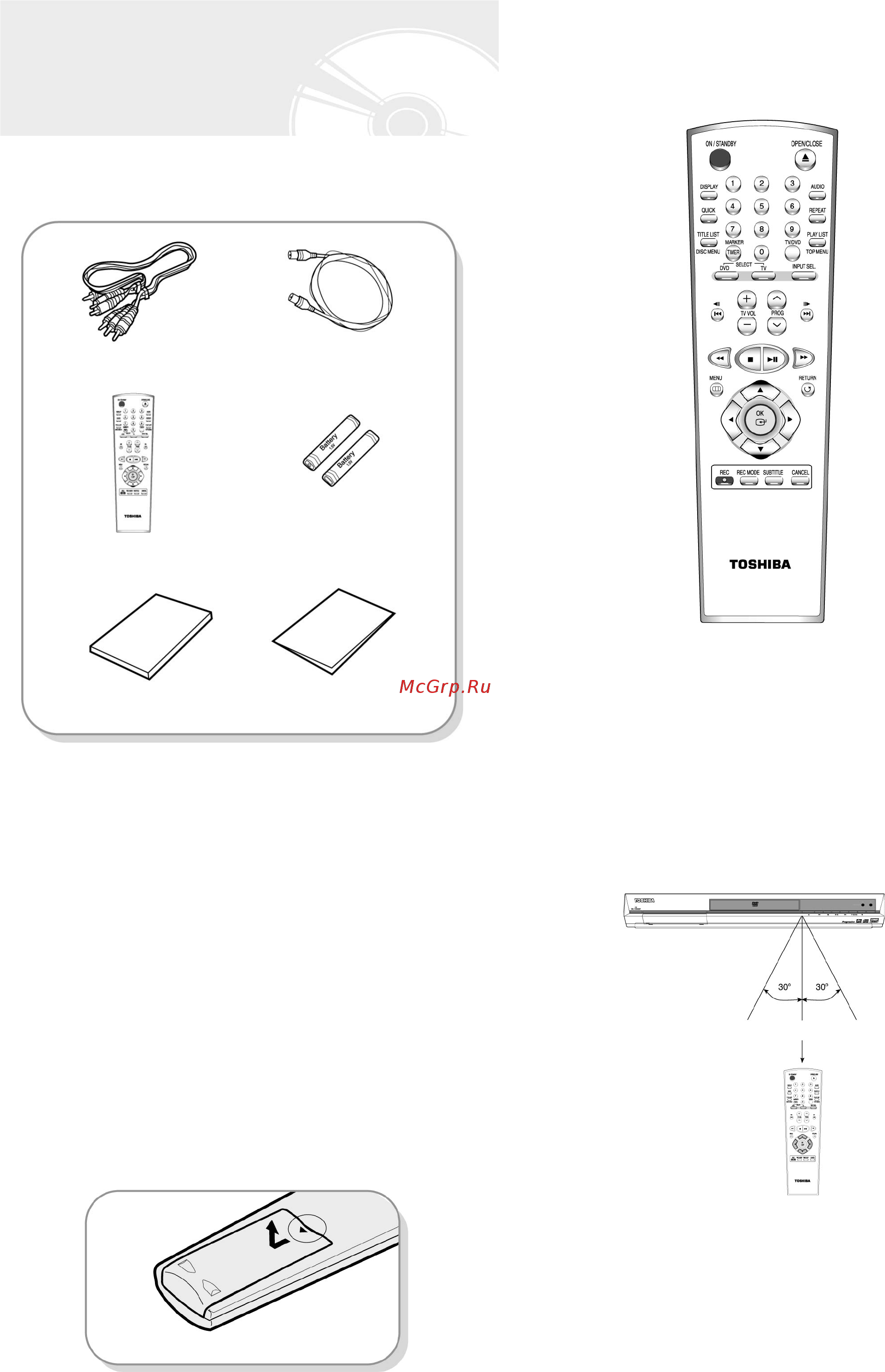 Toshiba D-R255 SG [13/93] Комплектация