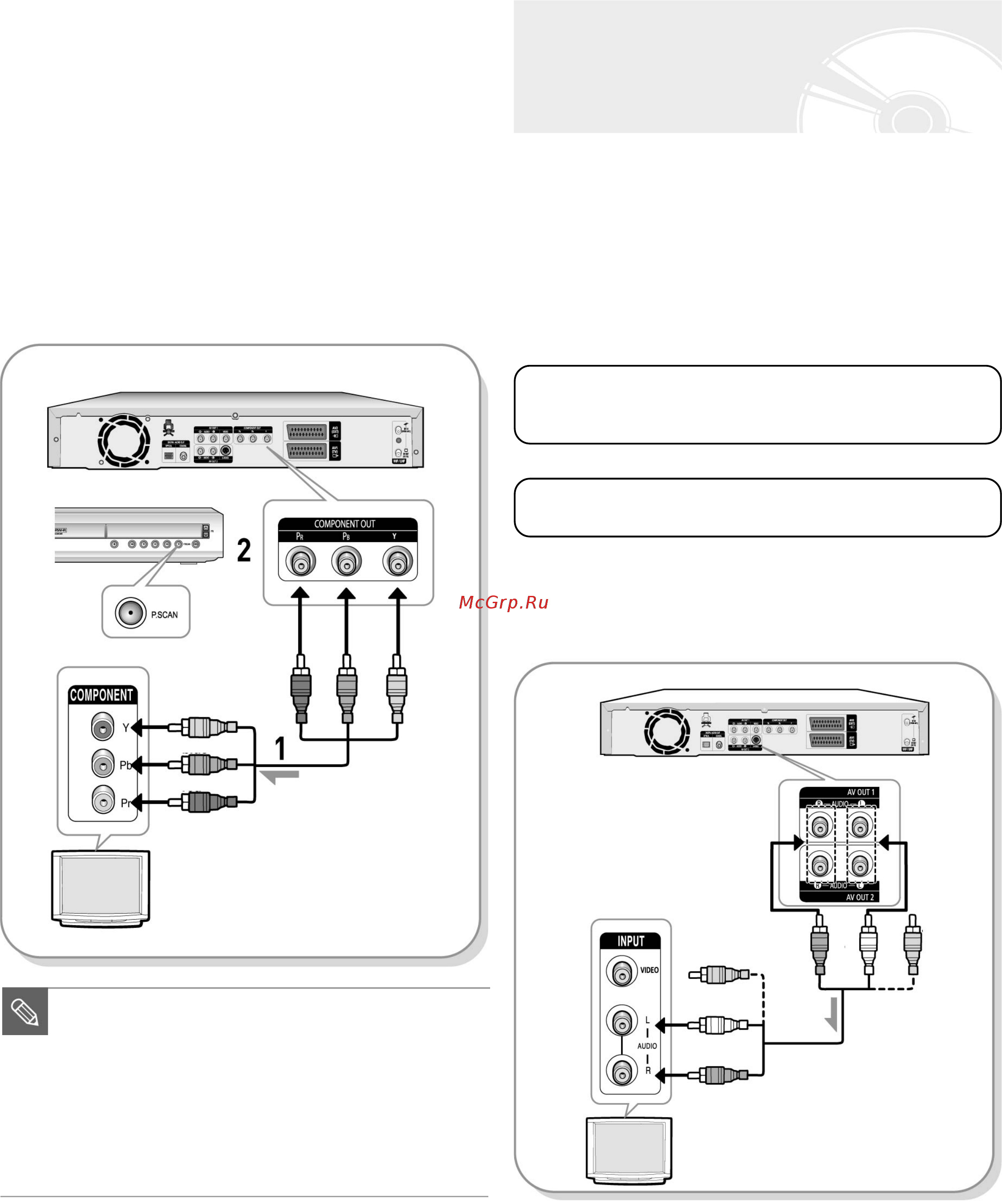 Toshiba D-R255 SG [22/93] Другой тип соединения кабеля выходного аудиосигнала