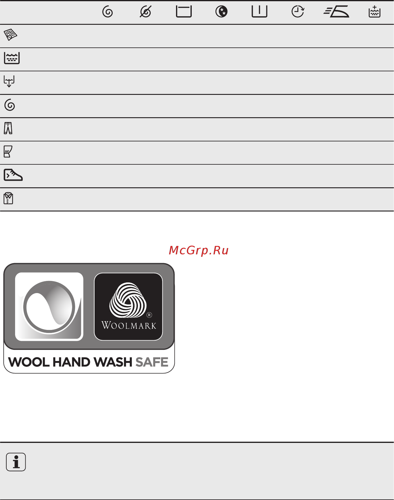 Electrolux EWT1064ERW [32/48] Woolmark apparel care синий