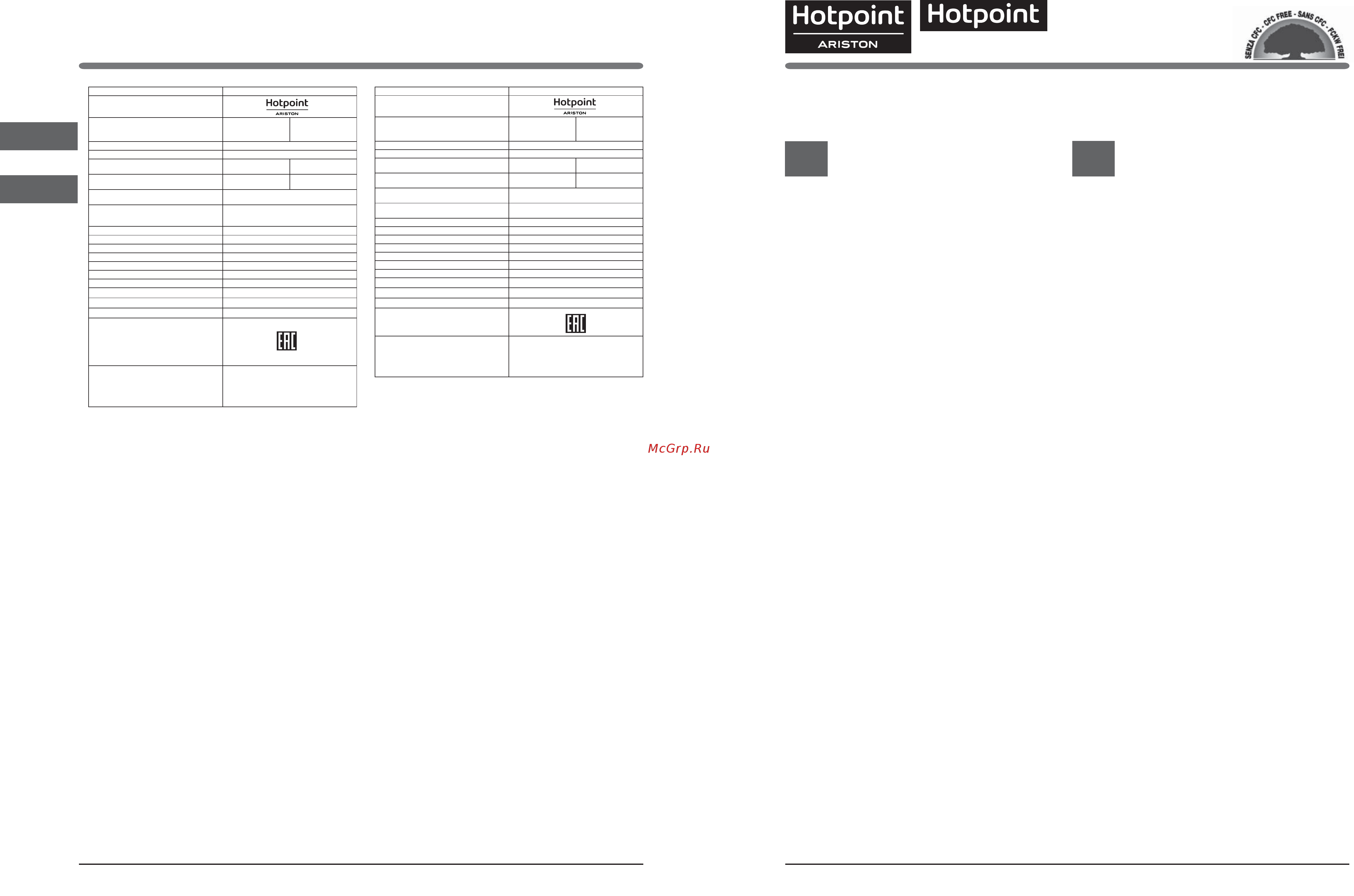 Hotpoint-Ariston HFP 8202 WOS Инструкция по эксплуатации онлайн