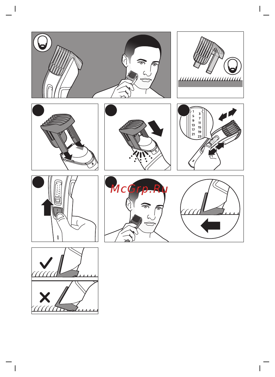Philips HC3504/15 Hairclipper series 3000 Инструкция по эксплуатации онлайн [6/12] 588492