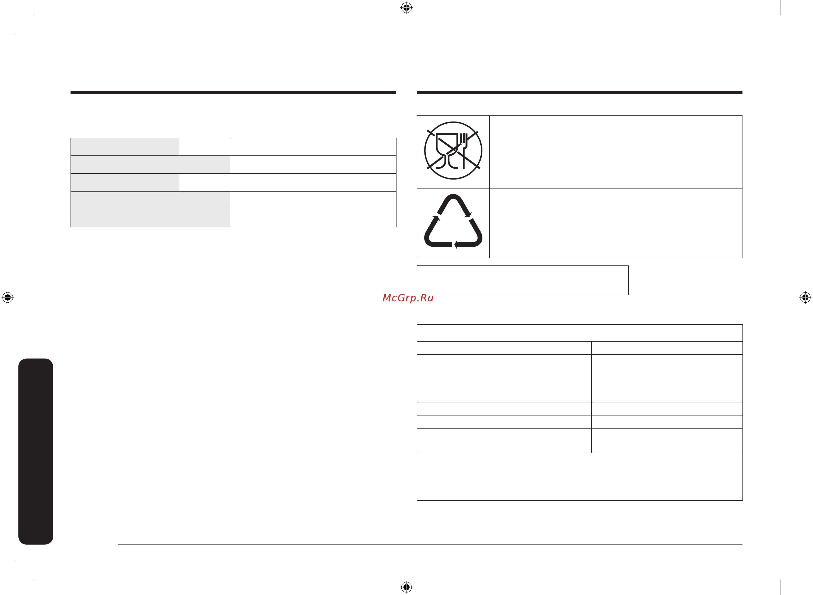 Samsung NV68R3541RS/WT [40/176] Технические характеристики