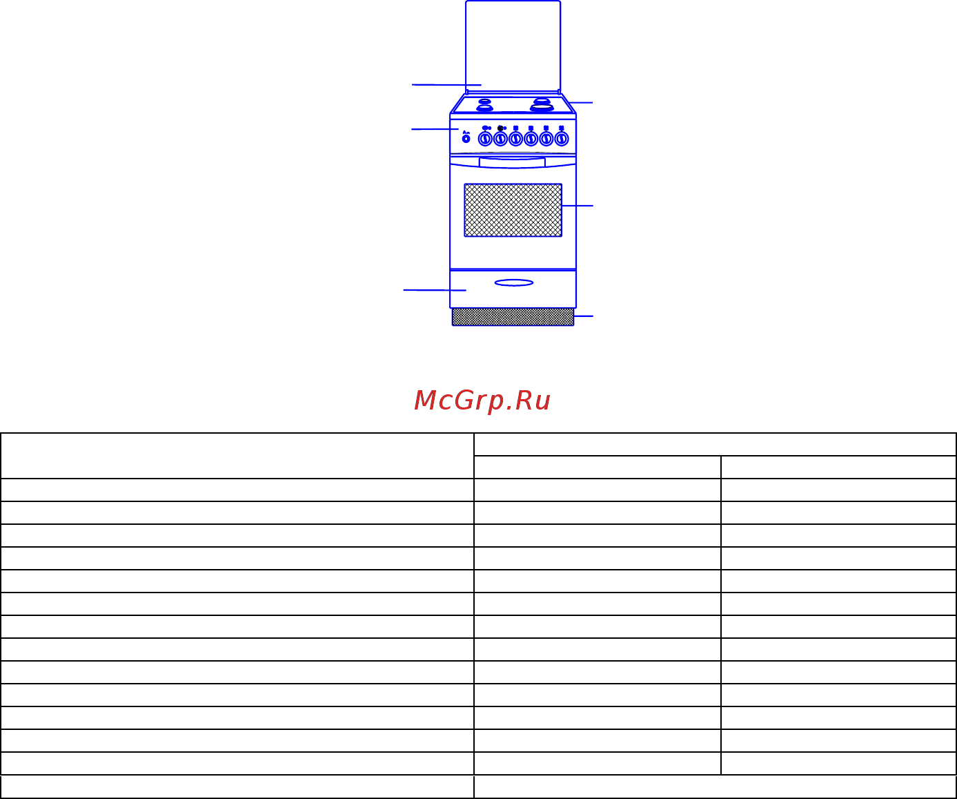 Reex CGE-540 ecBk [14/30] Вспомогательный шкаф плиты предназначен для хранения кухонных