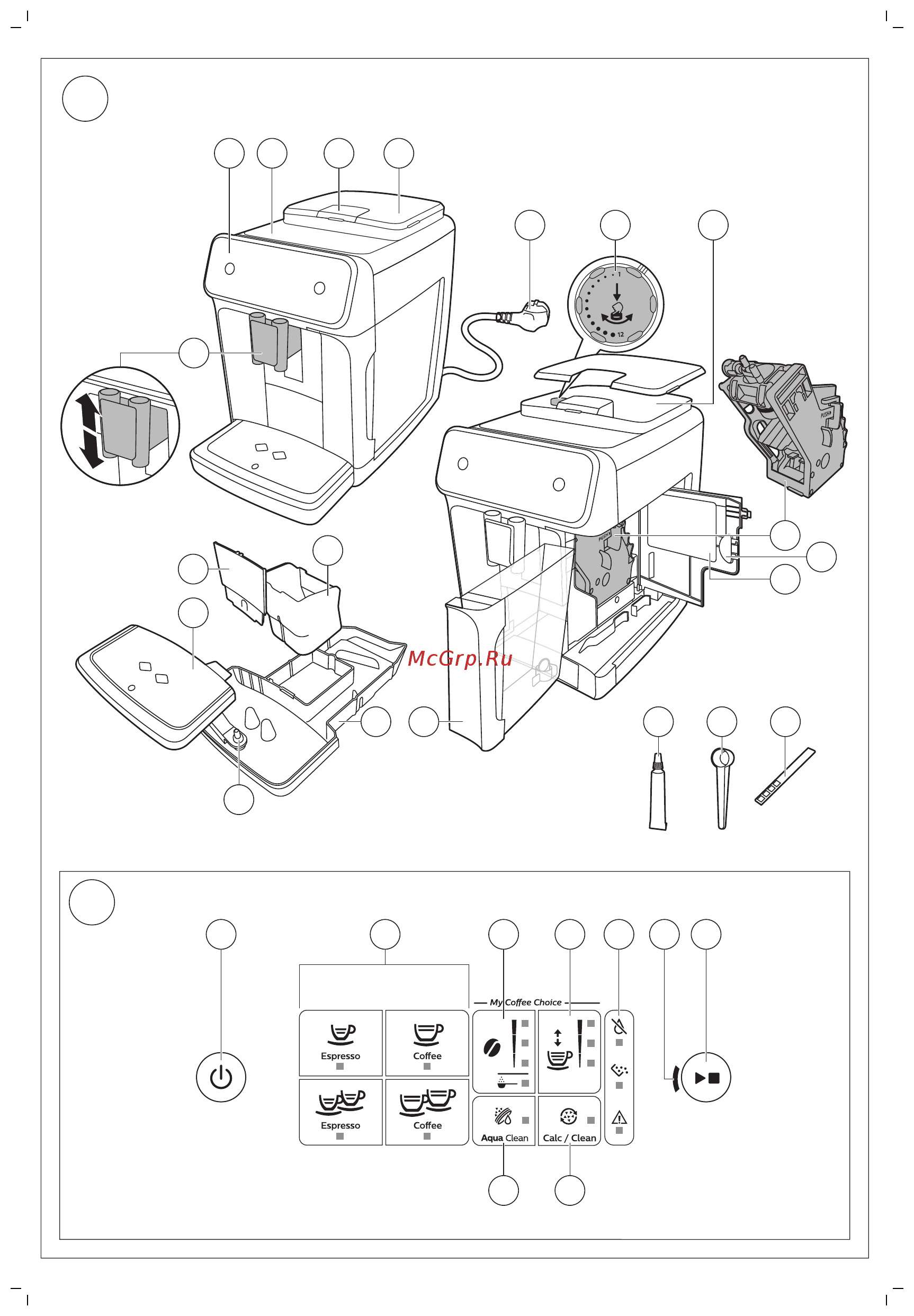 Philips EP1000/00 Series 1200 Инструкция по эксплуатации онлайн [3/46] 559021