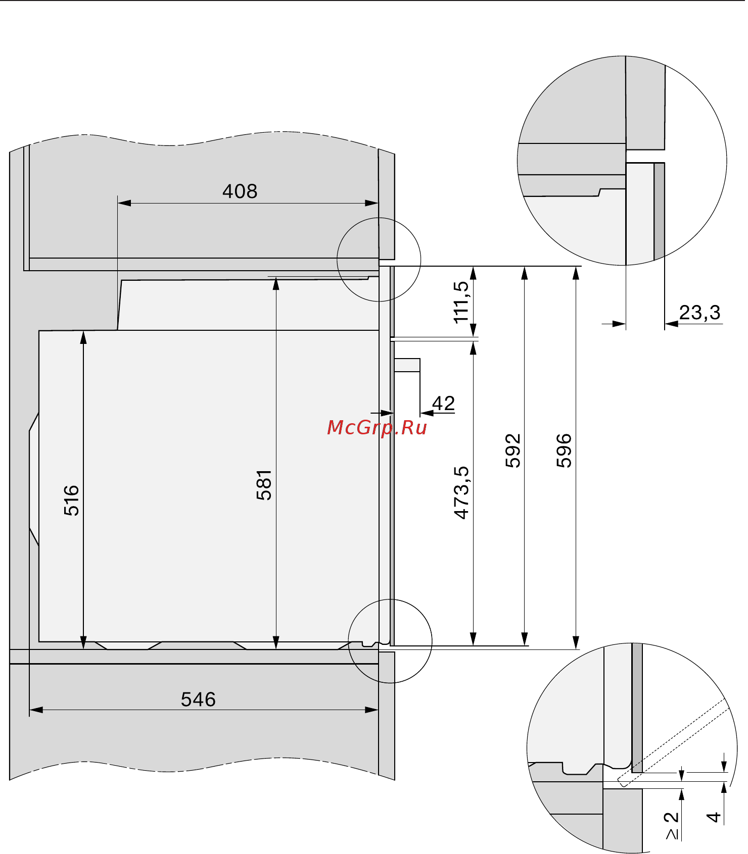 Miele H2860BP EDST/CLST [80/104] Вид сбоку h 22xx