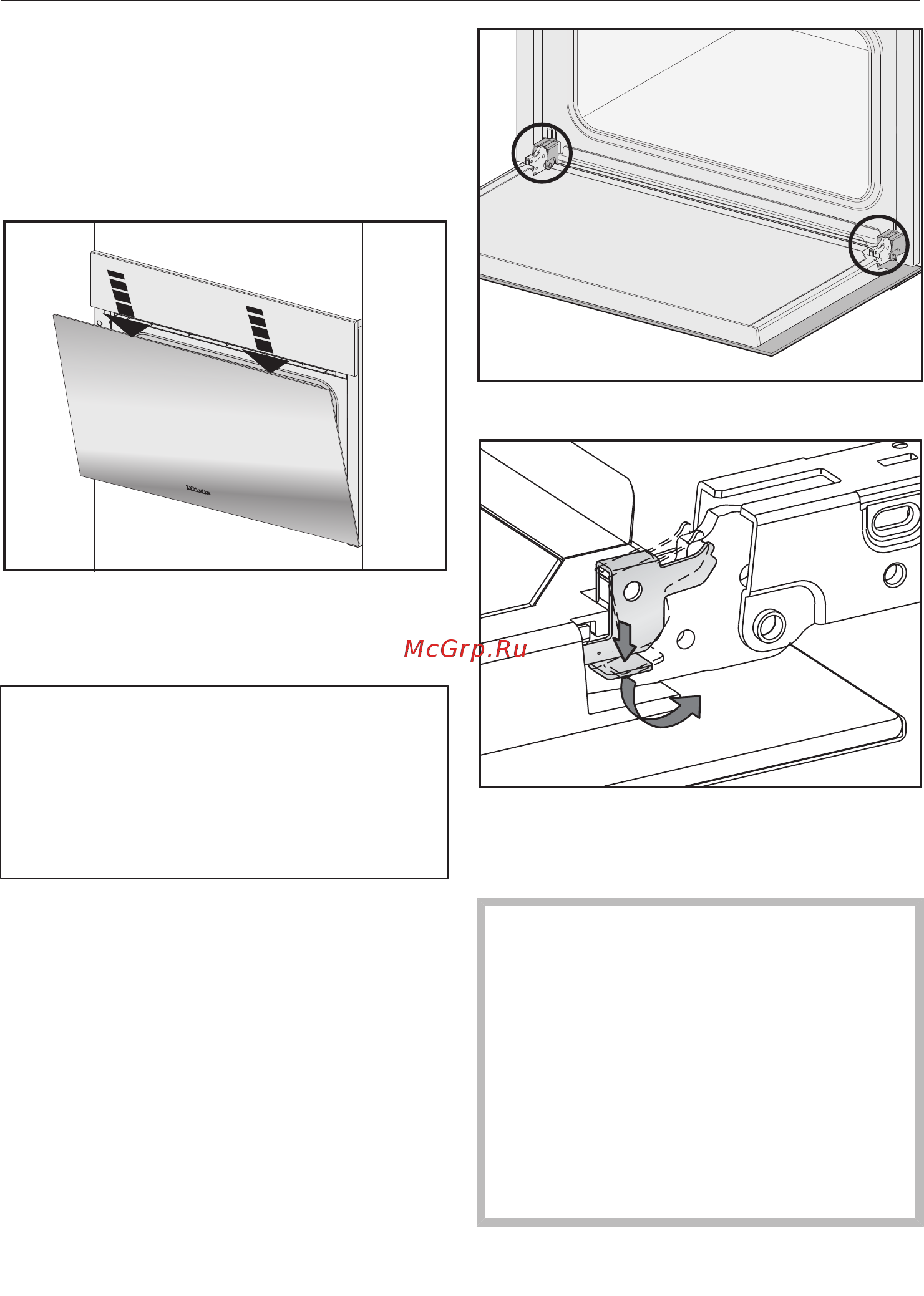 Miele DGC7460 GRGR [158/183] Снятие дверцы