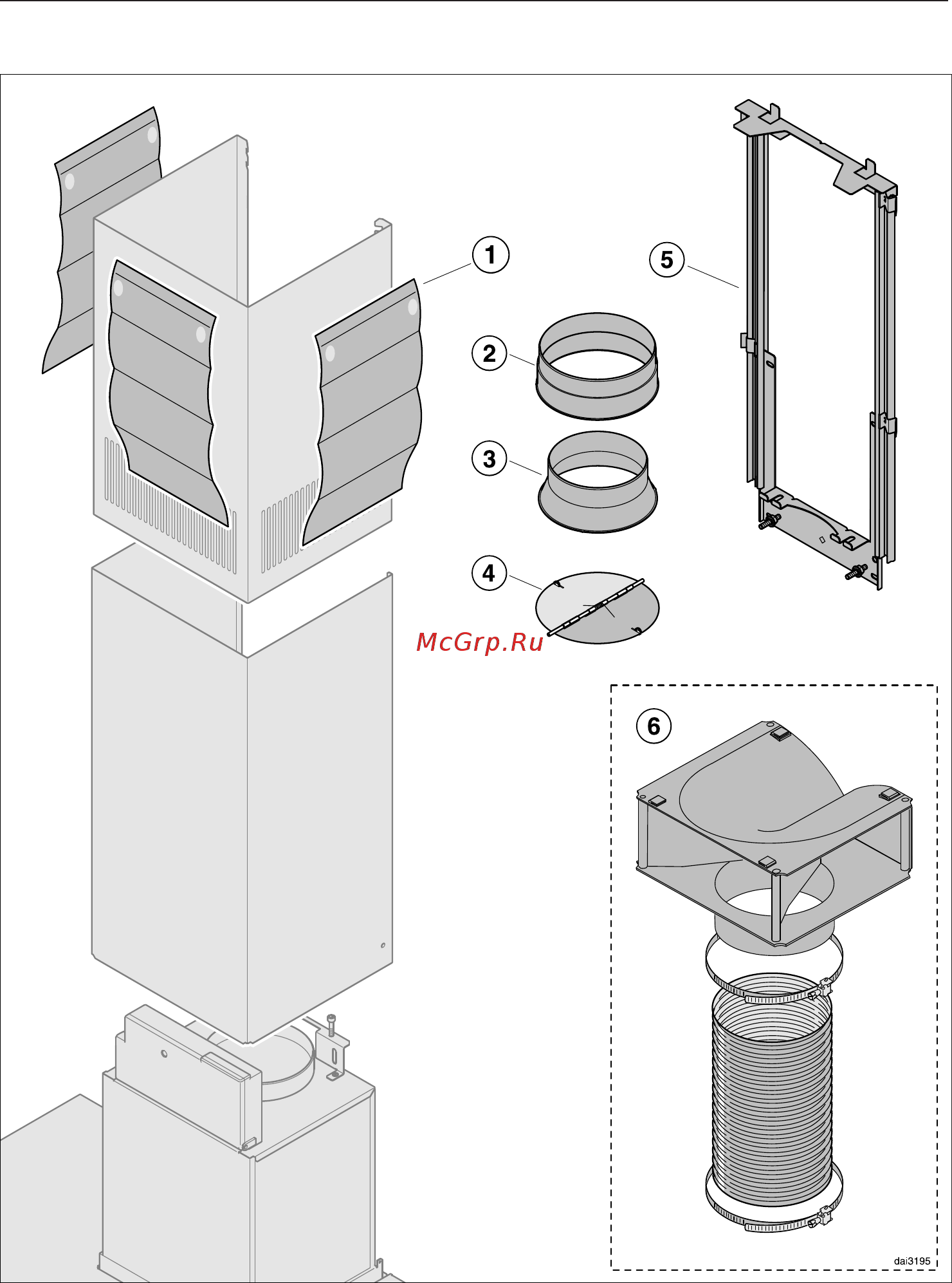 Miele DA6698W BRWS [42/57] Материал для монтажа