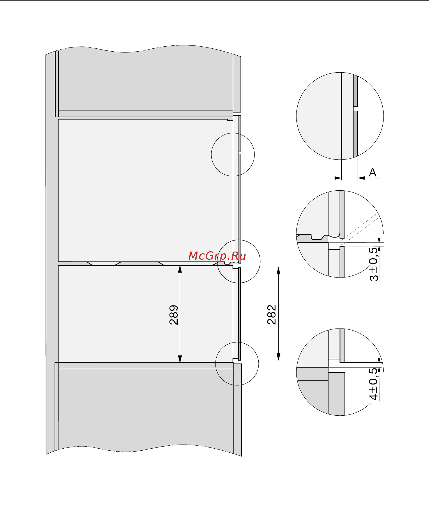 Miele ESW7020 BRWS [54/71] Размеры для встраивания esw 7020 esw 7120