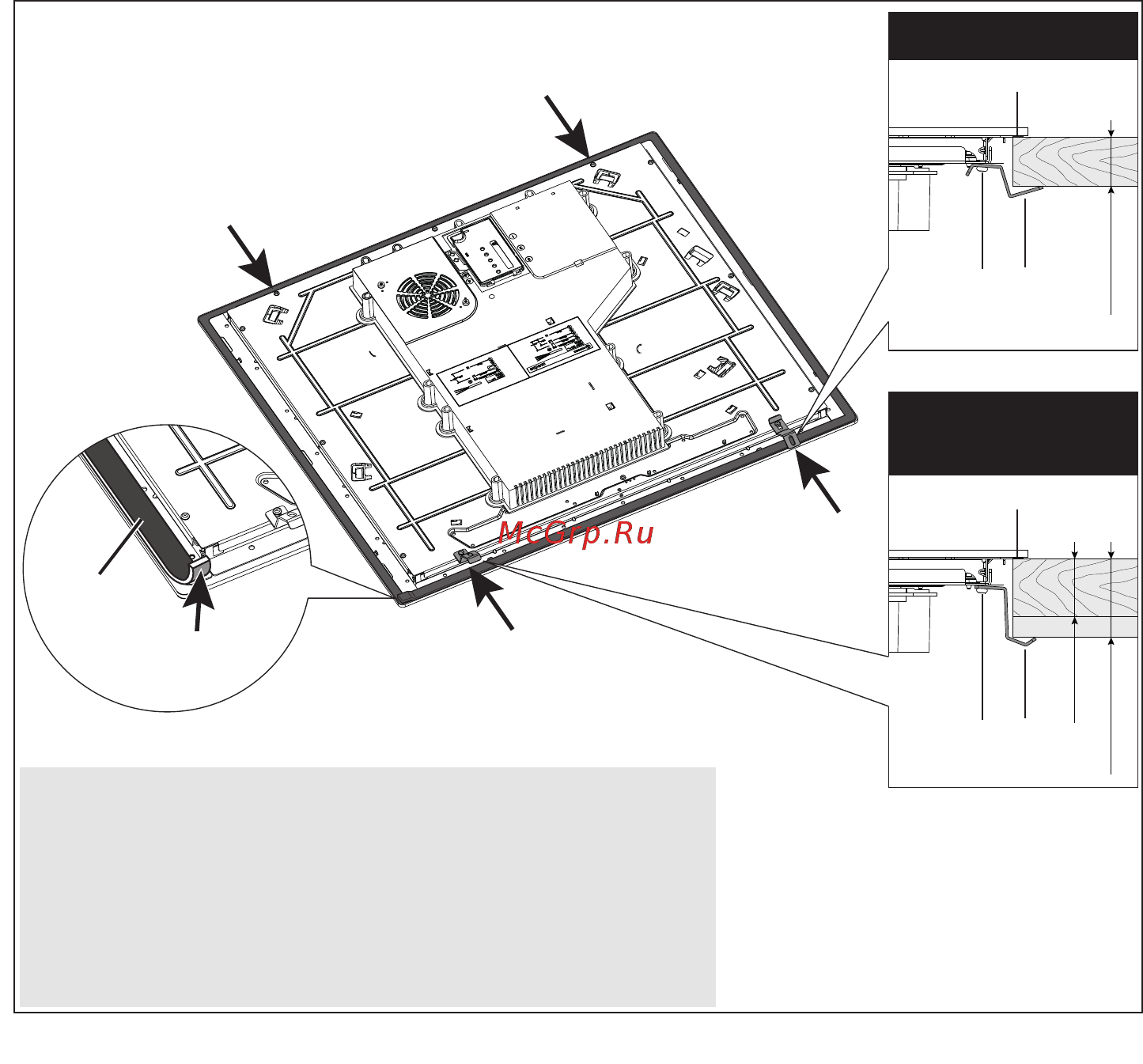 Delonghi PIND 40 B [24/32] Крепление варочной поверхности