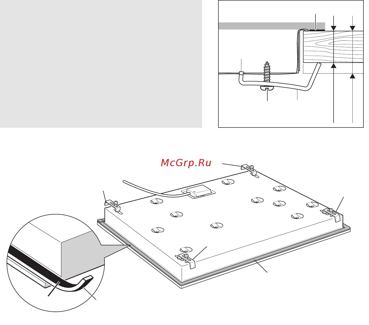 Delonghi PVC 90 TC [23/28] Крепление варочной поверхности