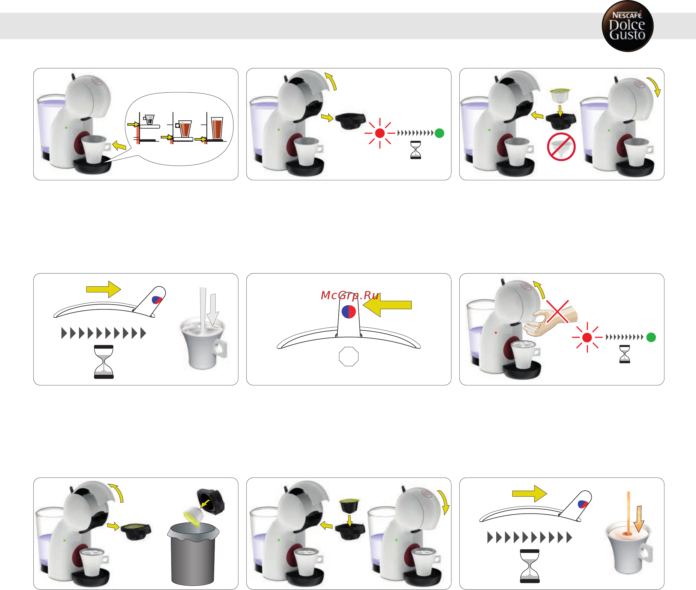 Krups Dolce Gusto Piccolo XS KP1A0510 [11/20] Приготовление напитка 6 2 две капсулы напр капучино