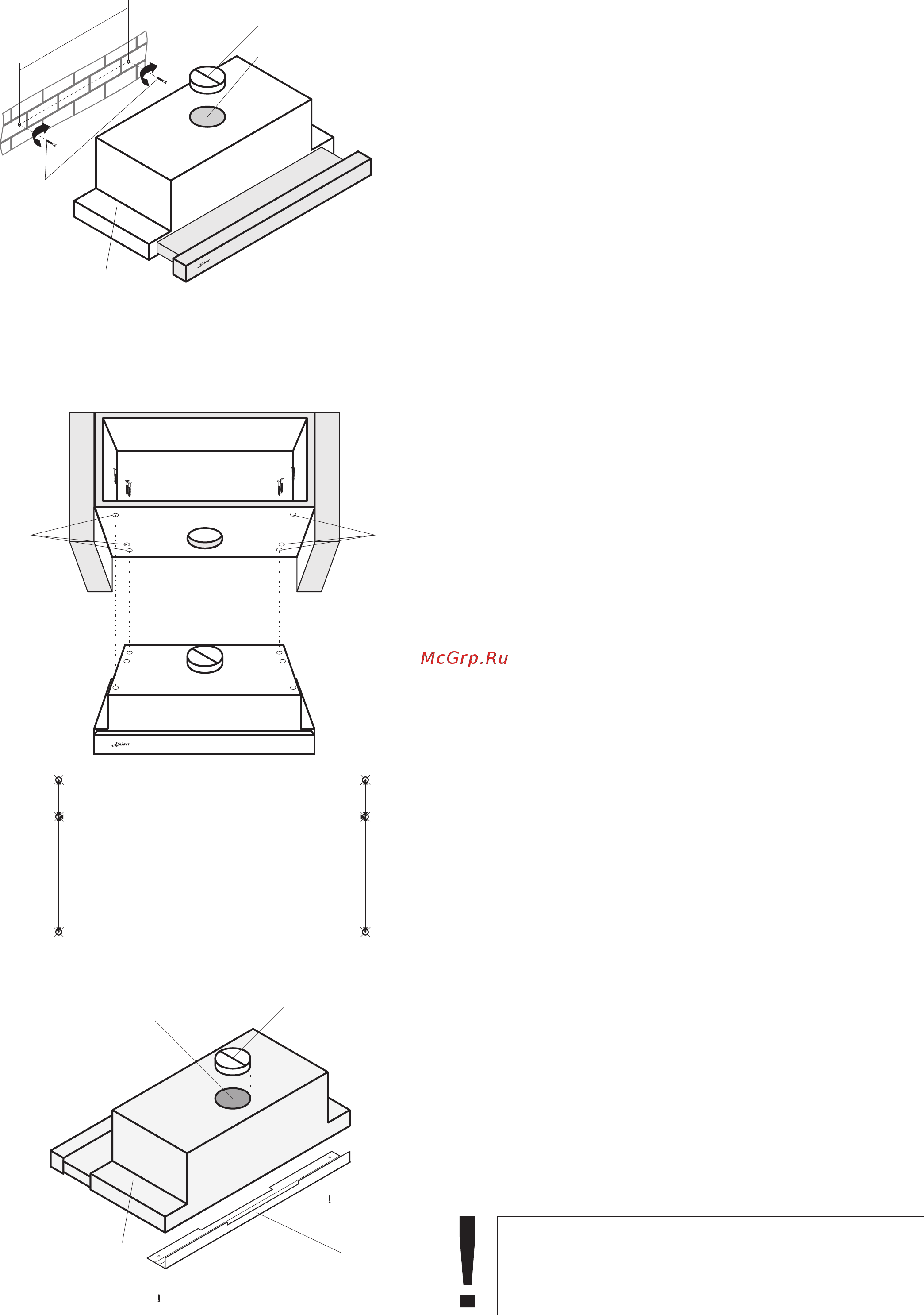 Kaiser EA 644 ElfEm Eco [12/56] Mounting of a cooker hood with slider controls