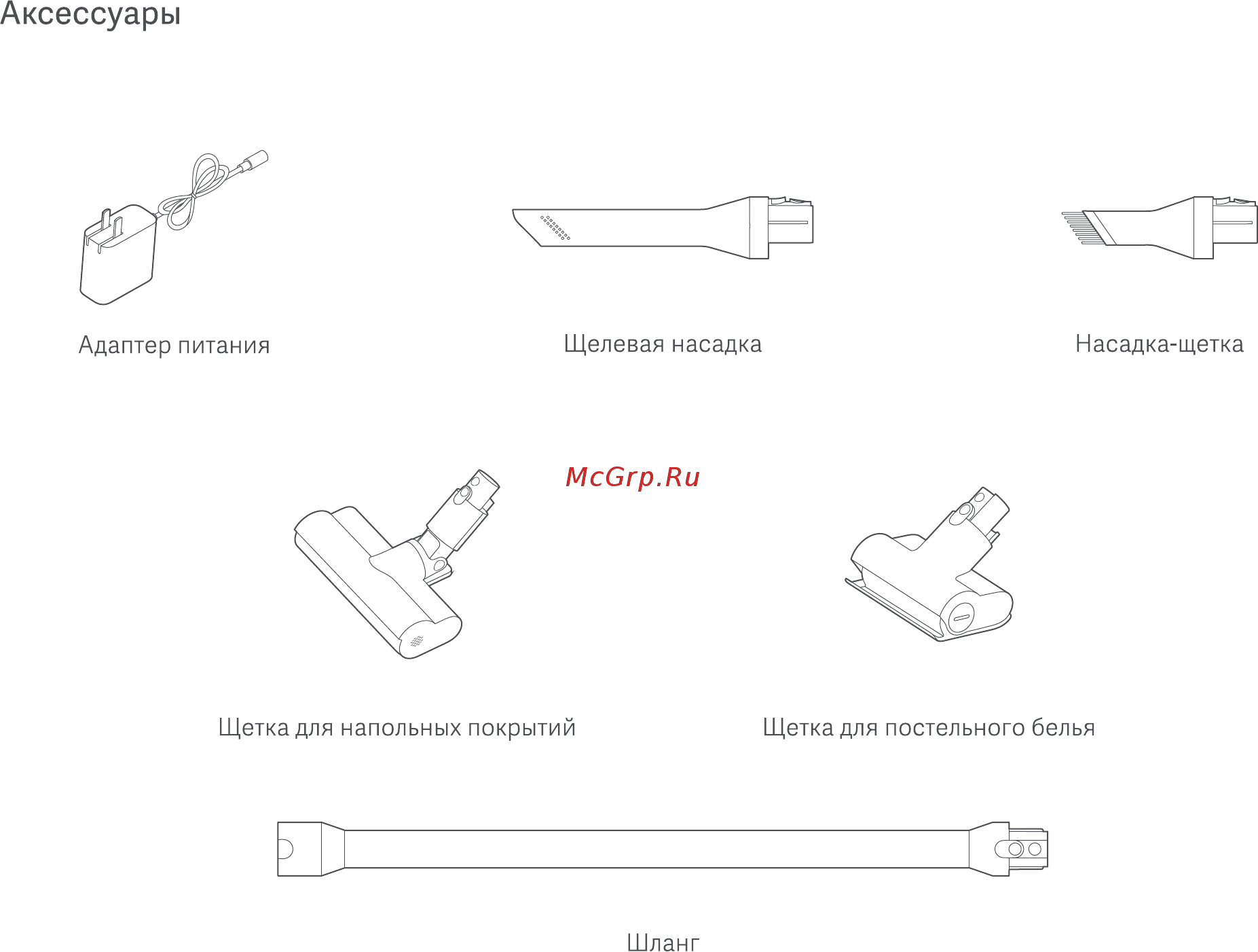 Xiaomi Handheld Vacuum Cleaner SCWXCQ01RR [5/25] Аксессуары