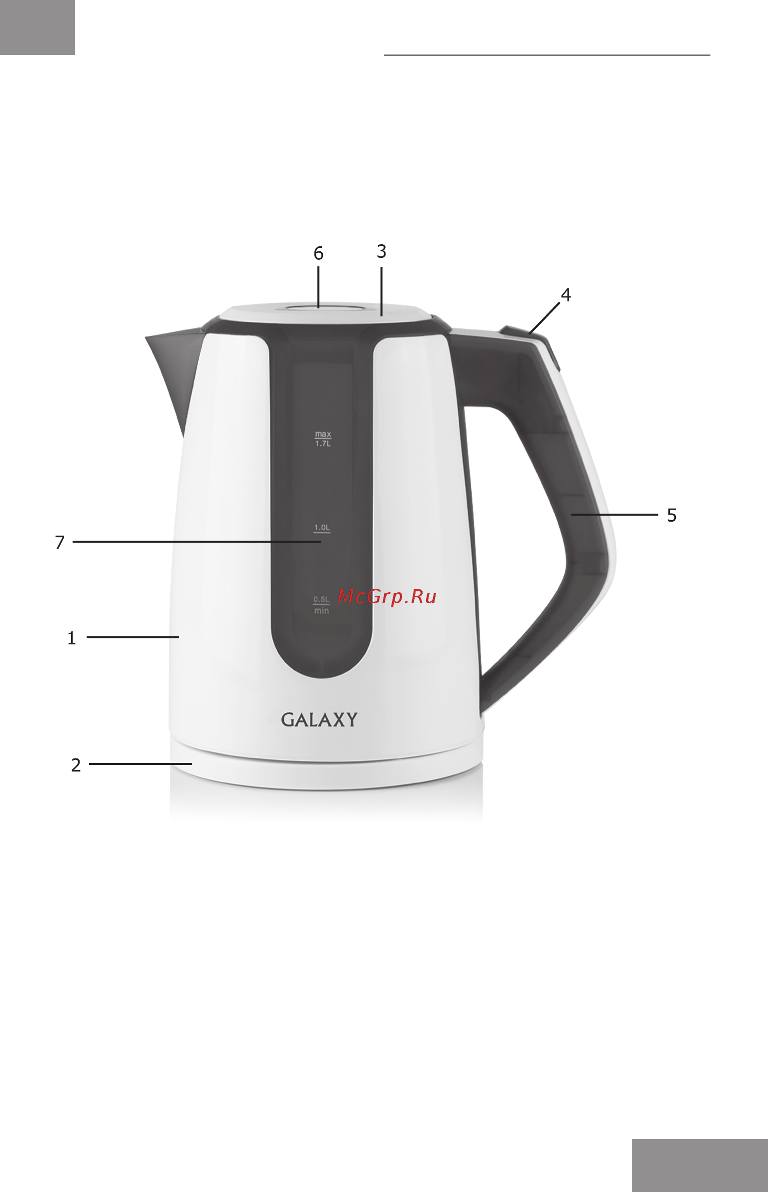 Galaxy GL 0207 [11/18] Электр құралының атқарымдық элементтері