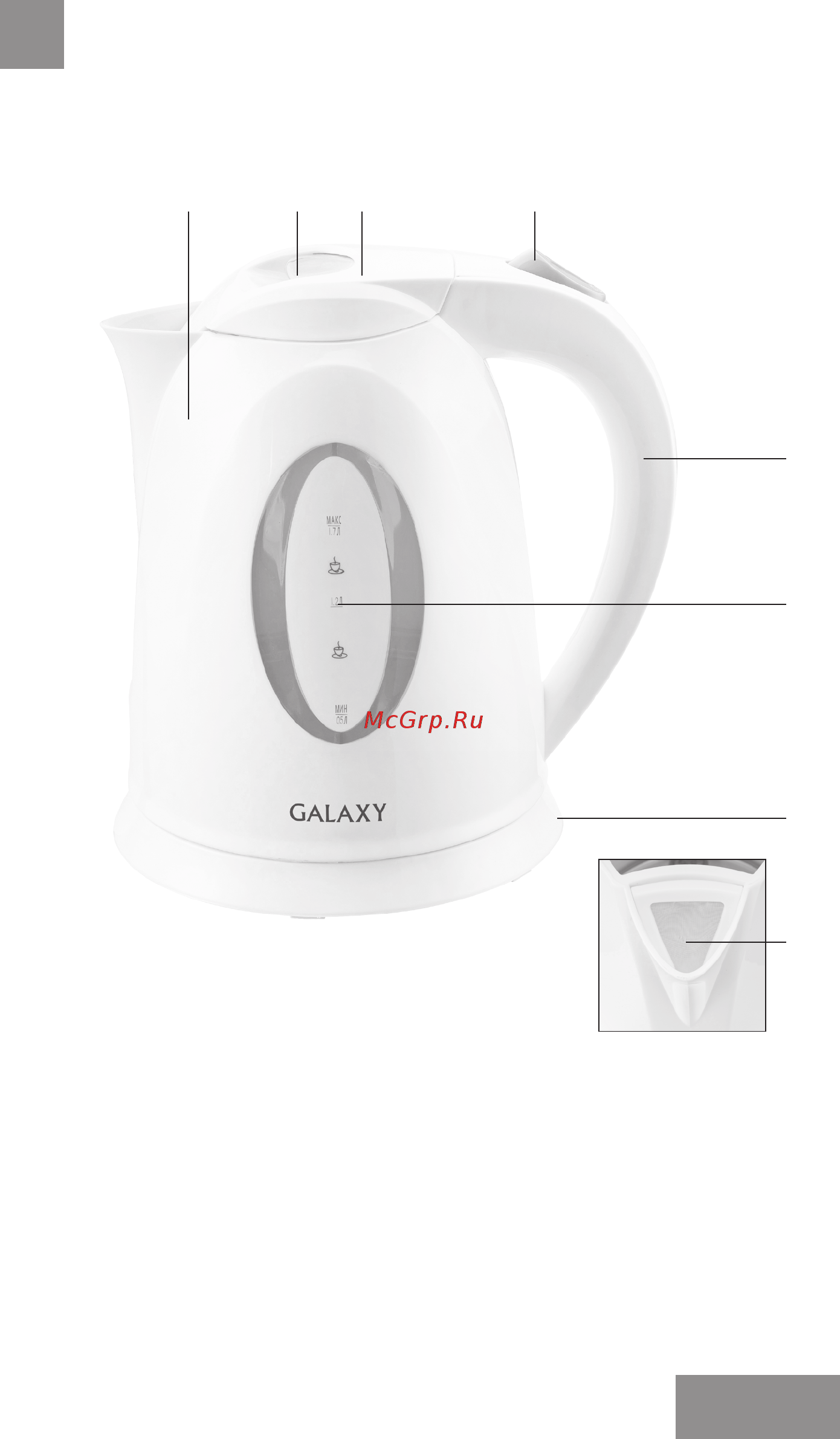 Galaxy GL 0218 [3/20] Функциональные элементы электроприбора