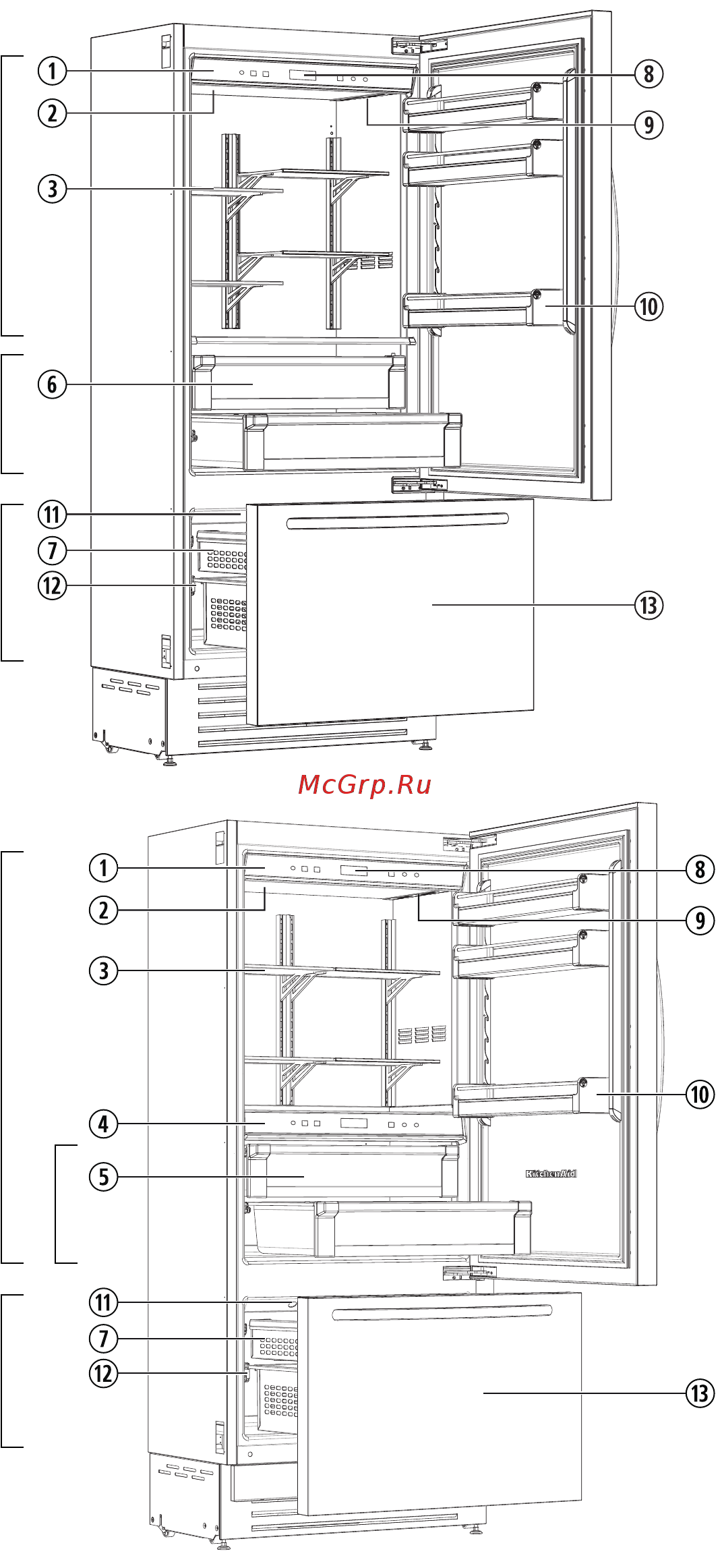 KitchenAid KCZCX 20901R [8/36] Основные компоненты