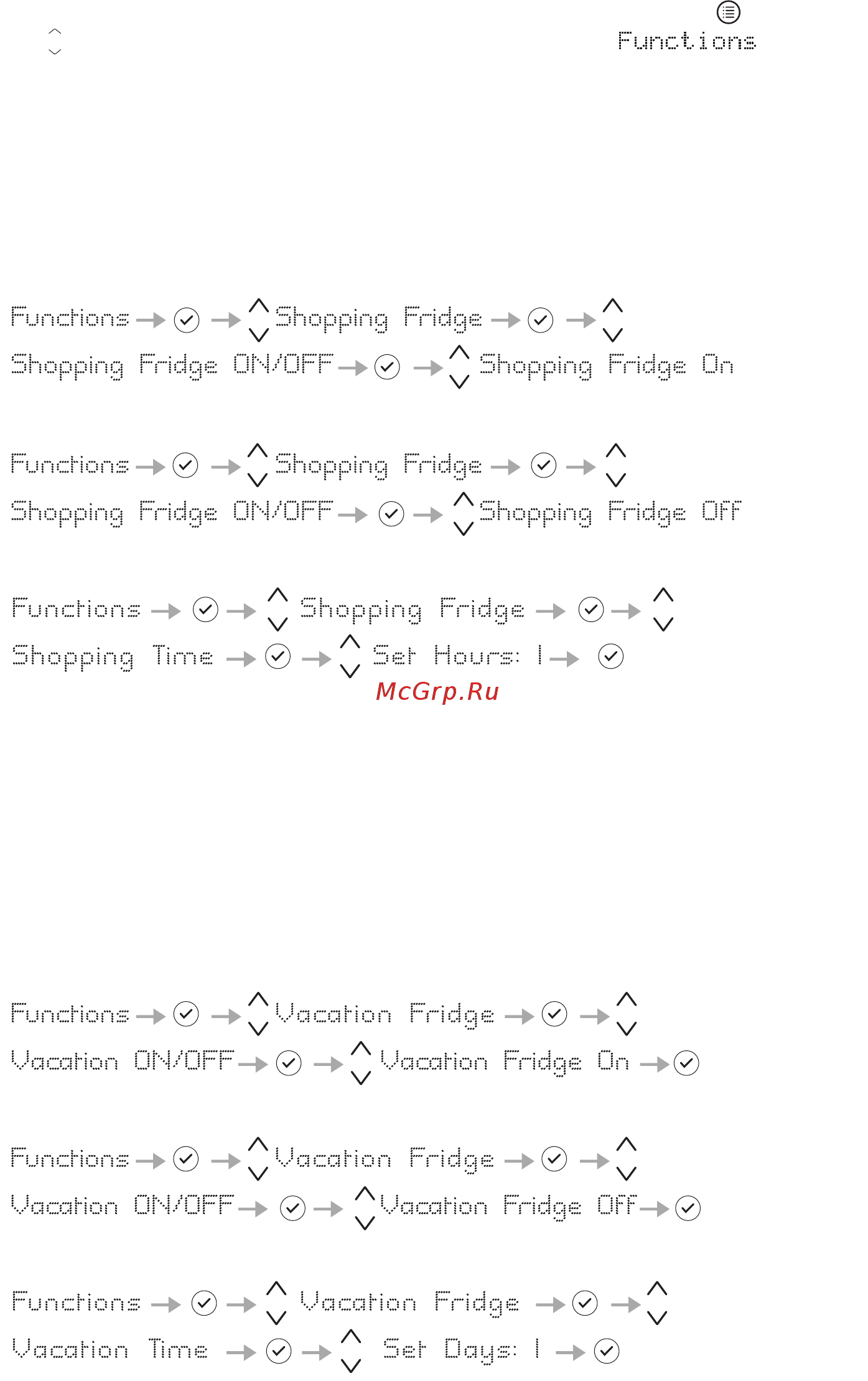 KitchenAid KCVCX 20901R [14/36] Дополнительные функции активируемые через меню menu