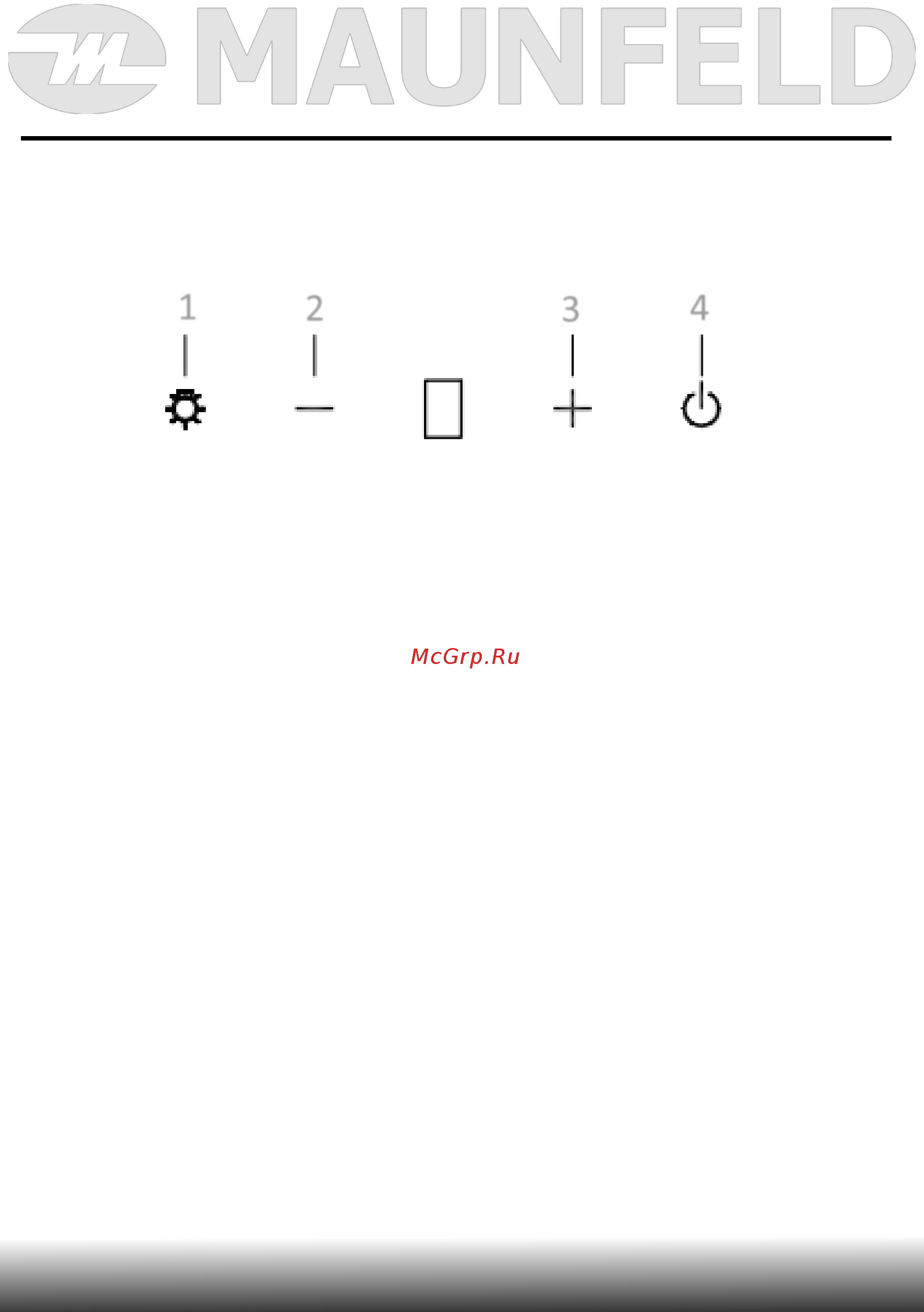 Maunfeld TS TOUCH 60 White [7/15] Панель управления
