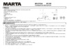 Marta MT-2089 Blue Sapphire Инструкция по эксплуатации