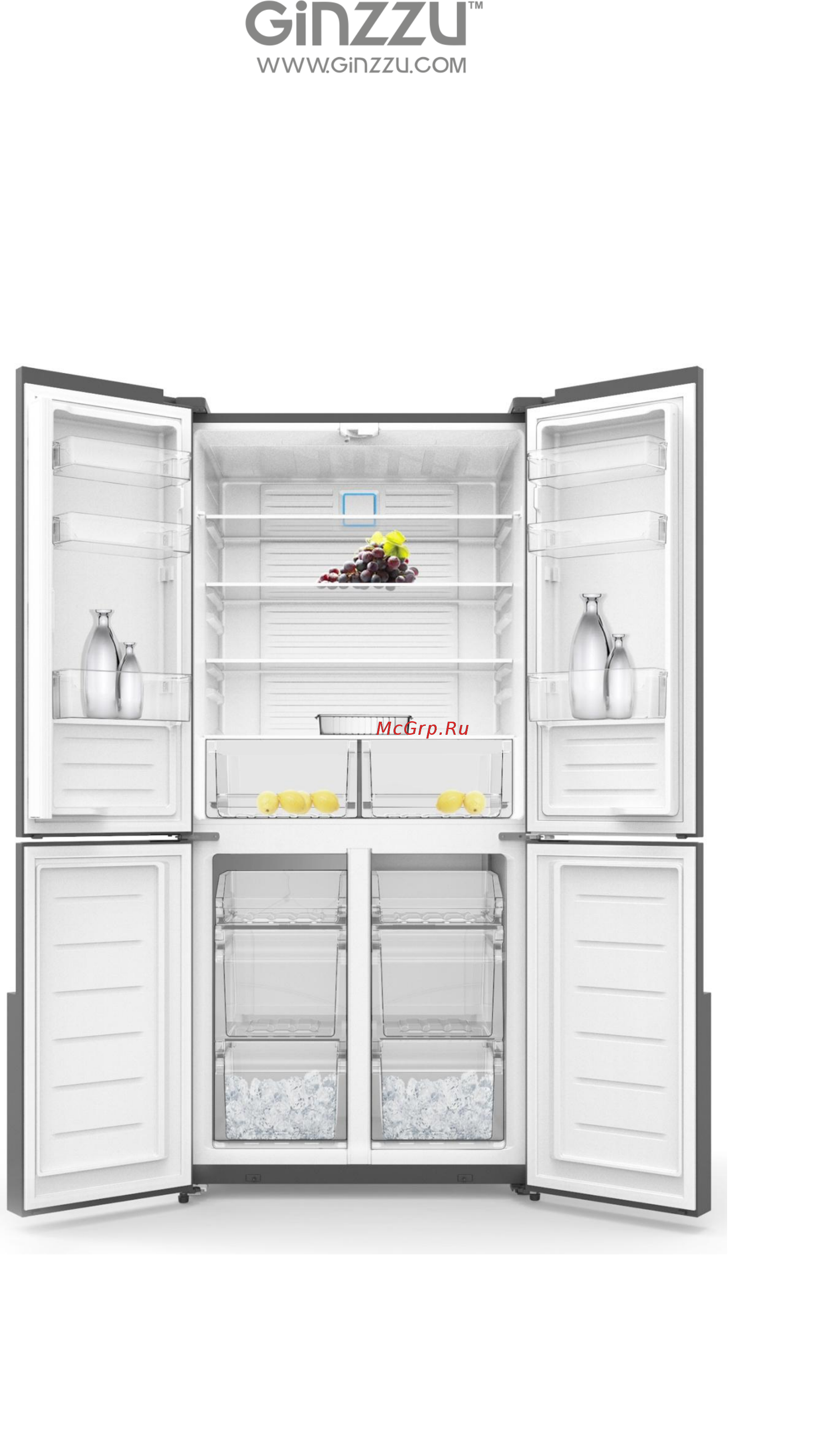 Ginzzu NFK-510 White Glass Инструкция по эксплуатации онлайн