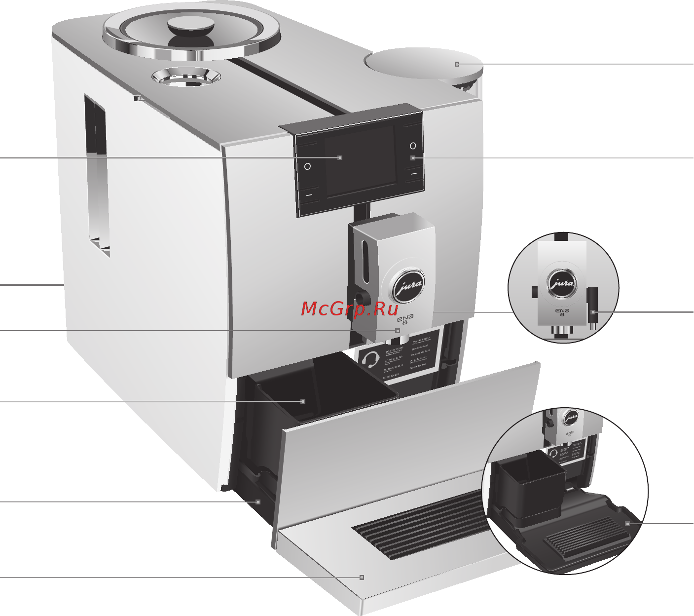 Jura ENA 8 Metropolitan Black [4/36] Элементы управления