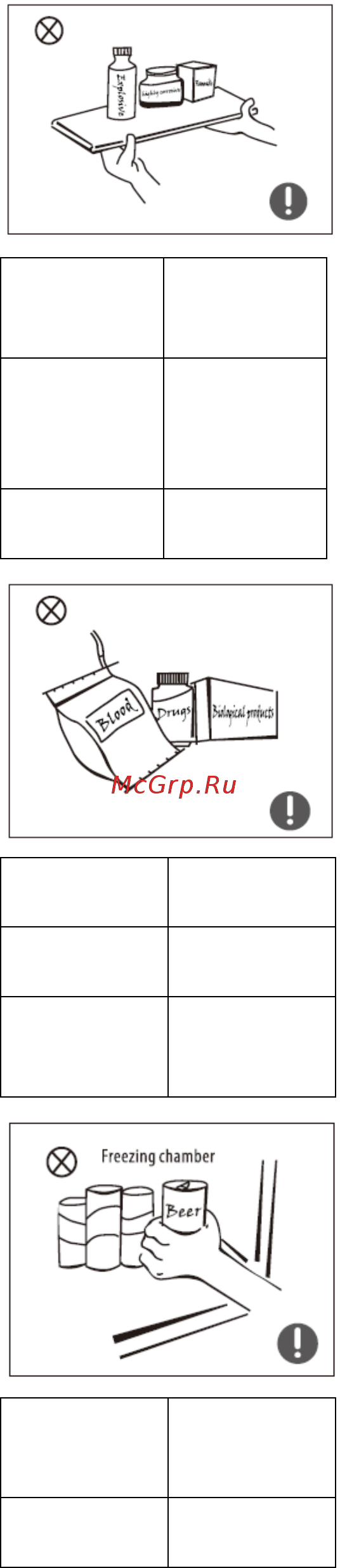 Midea MRS518SNBL1 [7/23] Предупреждения размещения