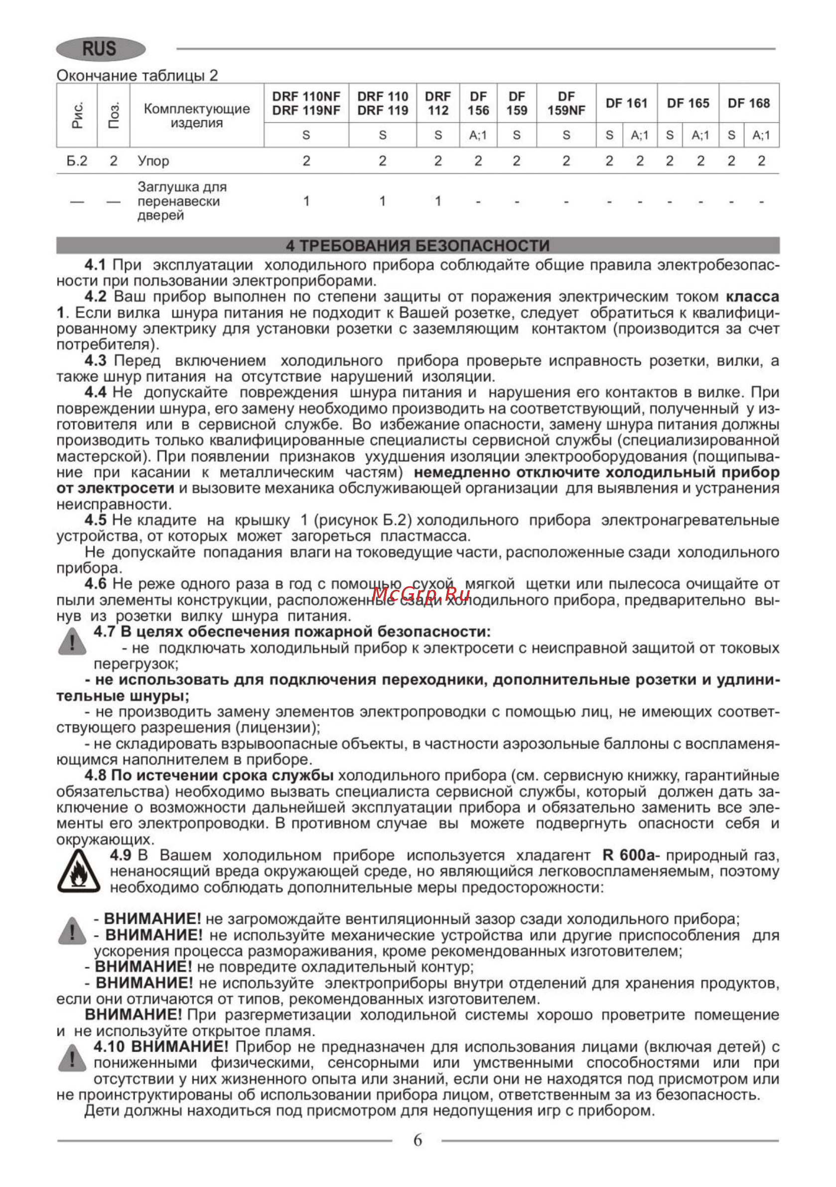 Nordfrost CX 368 310 Инструкция по эксплуатации онлайн [6/32] 560706