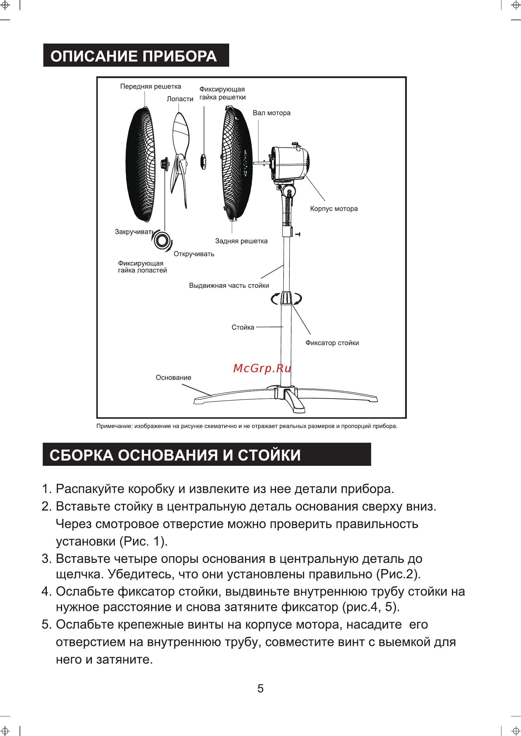 Midea MVFS4002 Инструкция по эксплуатации онлайн [5/9] 560761