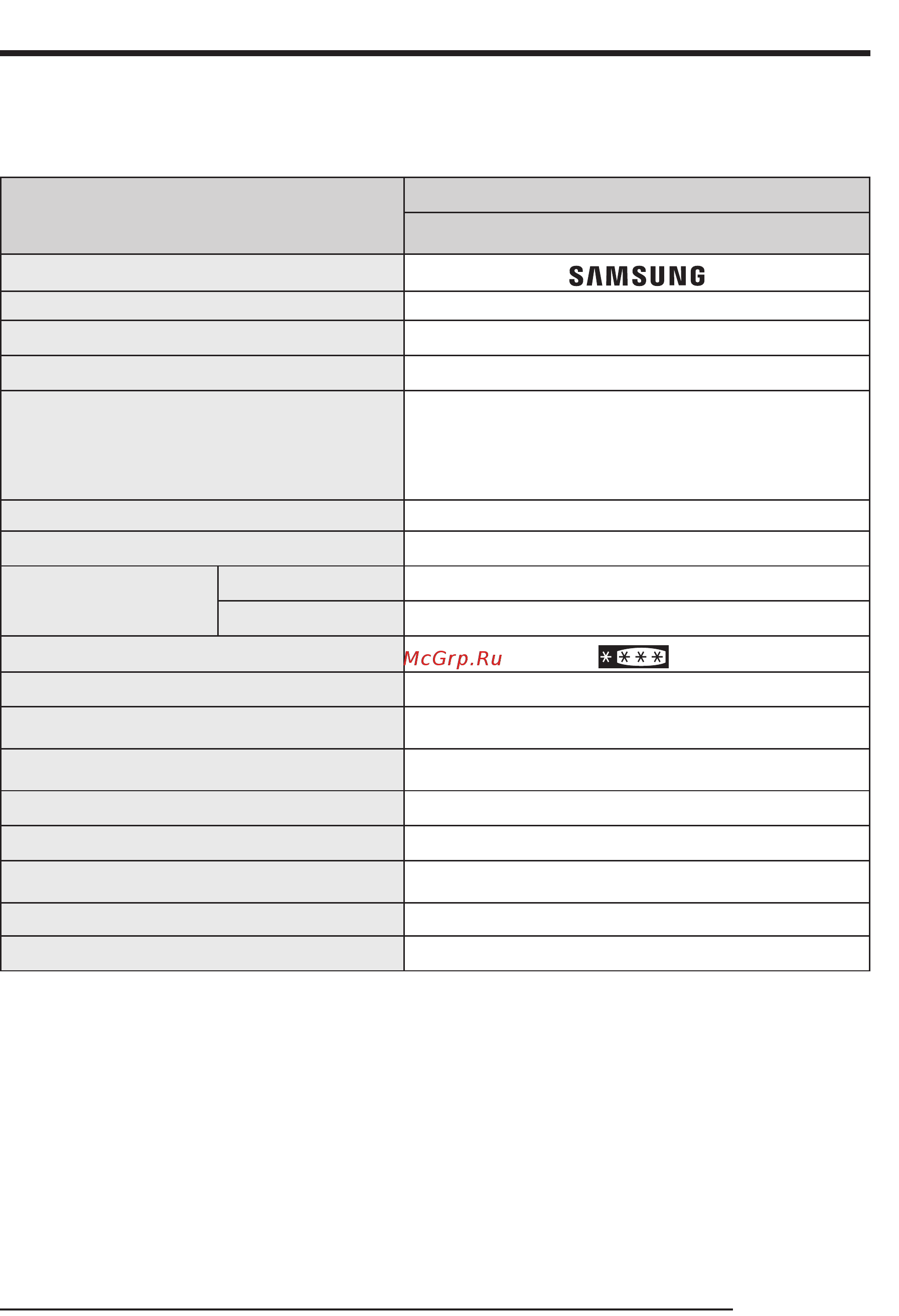 Samsung RF50N5861B1 [45/48] Технический лист энергетической эффективности только для республики беларусь