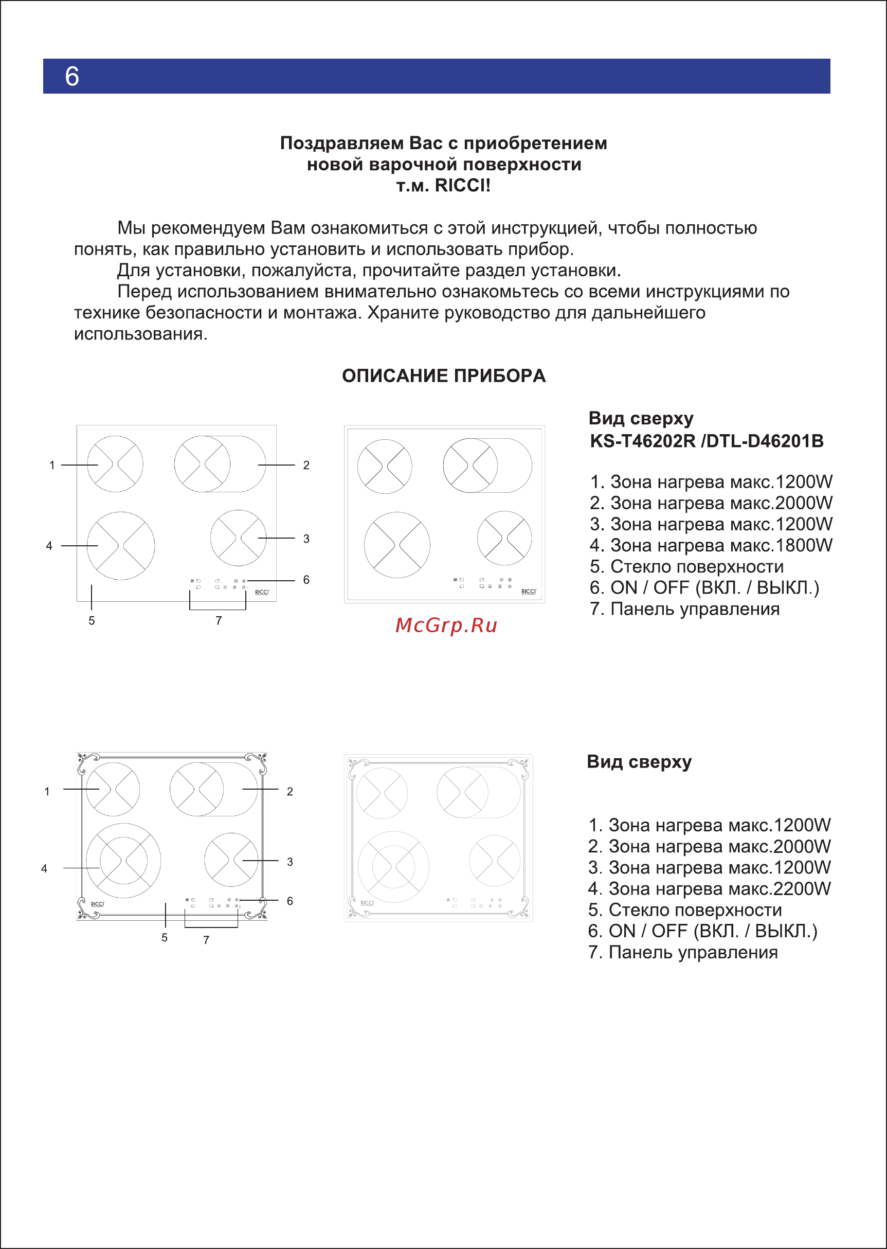 Ricci DTL-D3500145B Инструкция по эксплуатации онлайн [6/28] 561061