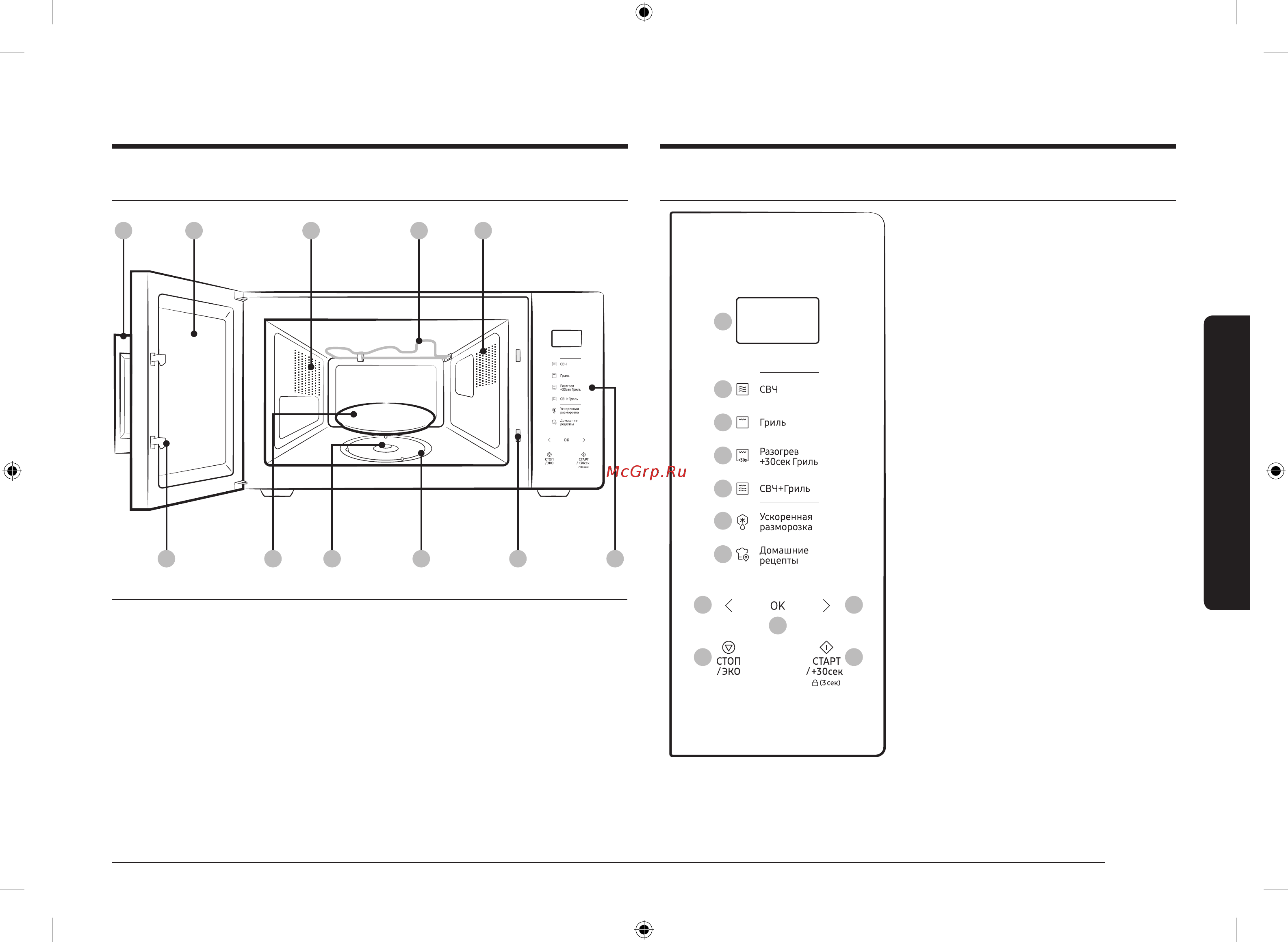 Samsung MG23T5018AN/BW [155/192] Mikroto lqinli pech xususiyatlari