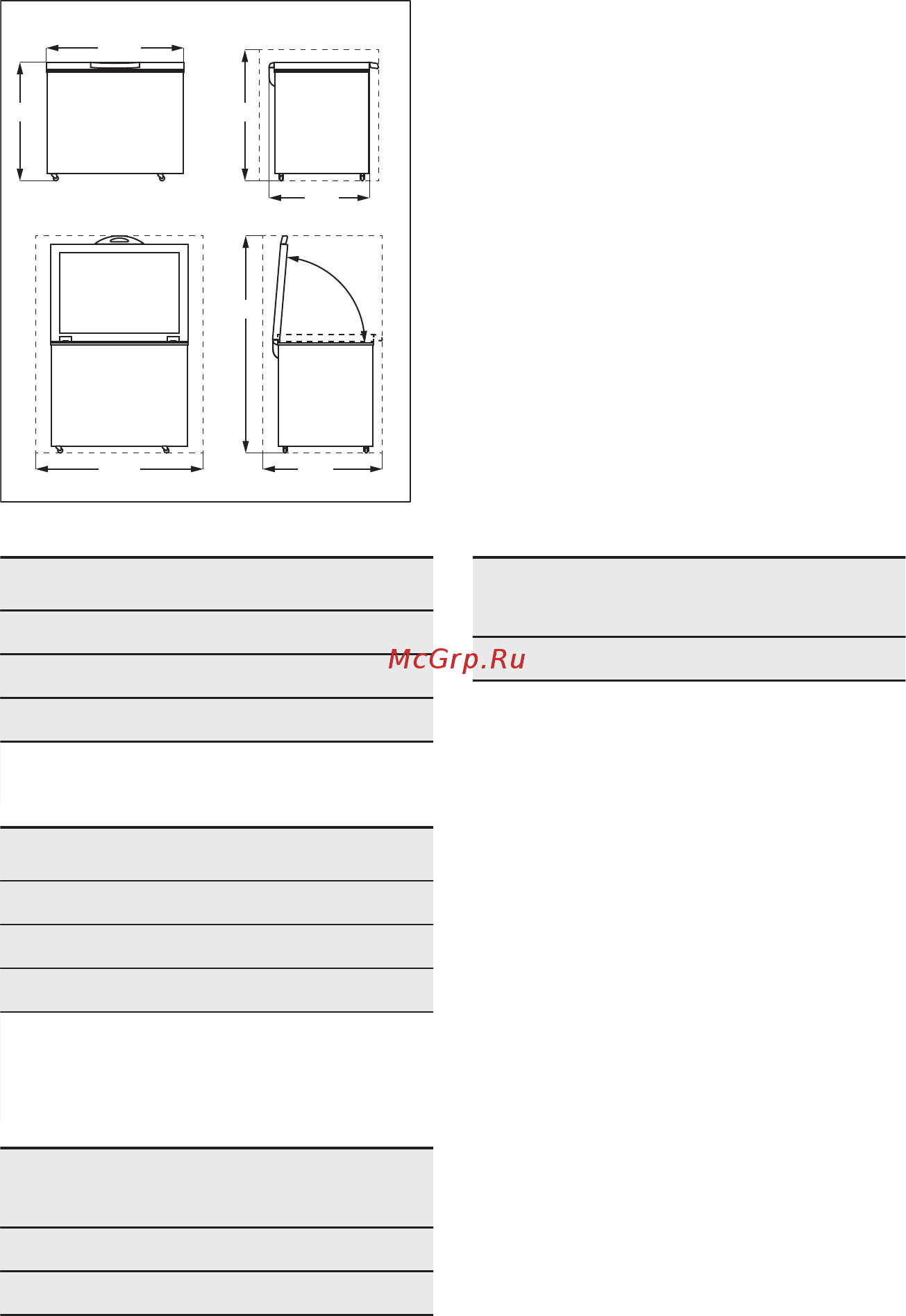 Electrolux LCB3LF38W0 [8/44] Габаритные размеры